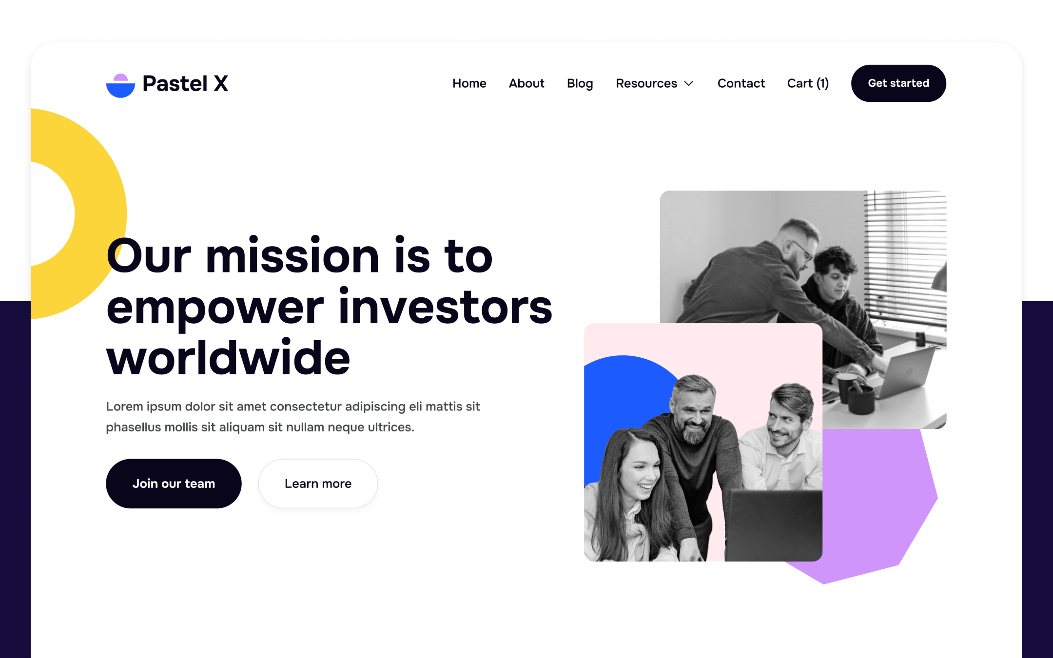 Pastel X Template para Webflow