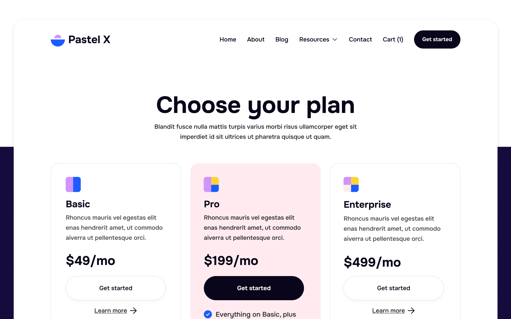 Pastel X Template para Webflow