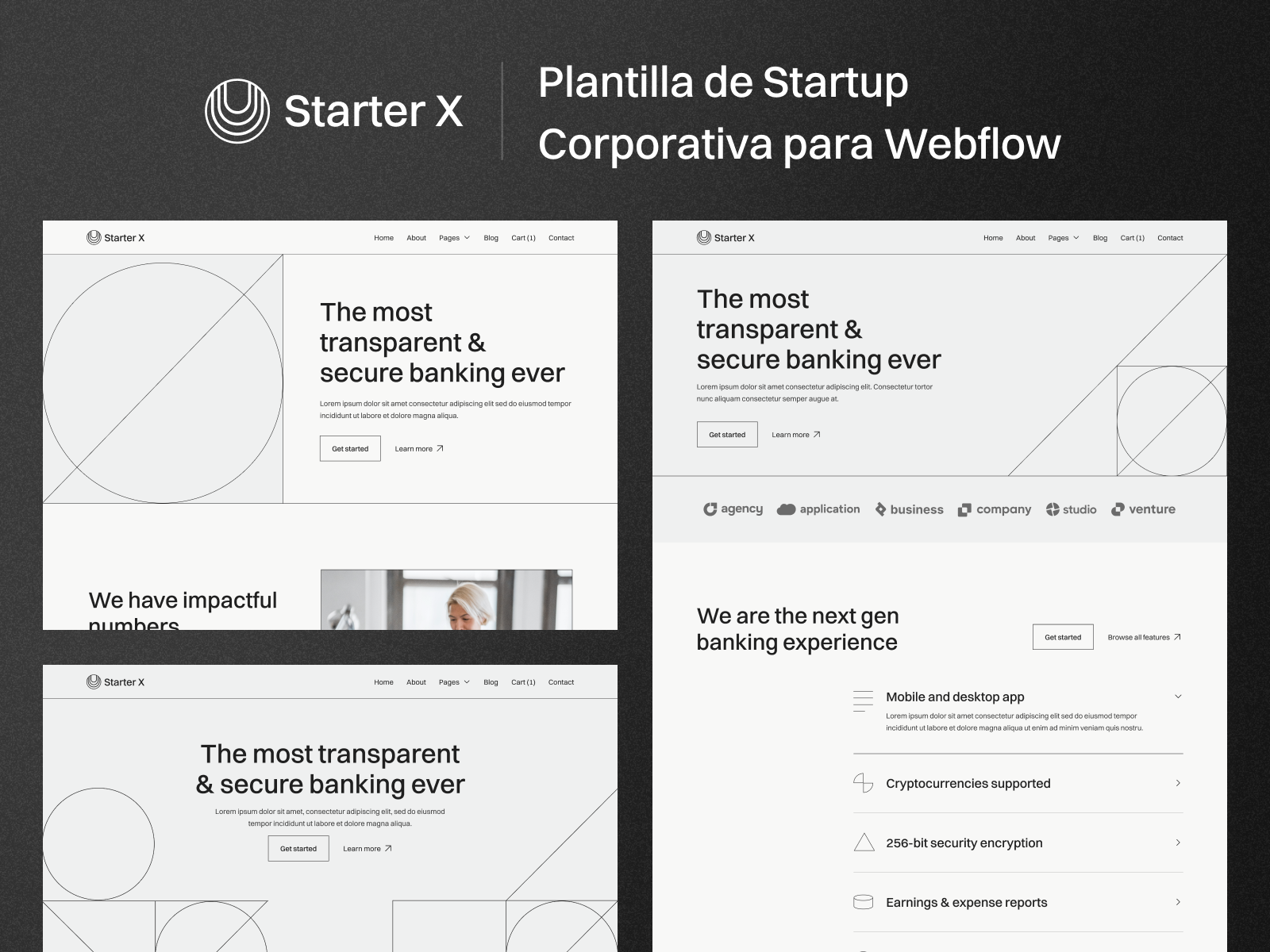 Plantilla de Startup Corporativa para Webflow