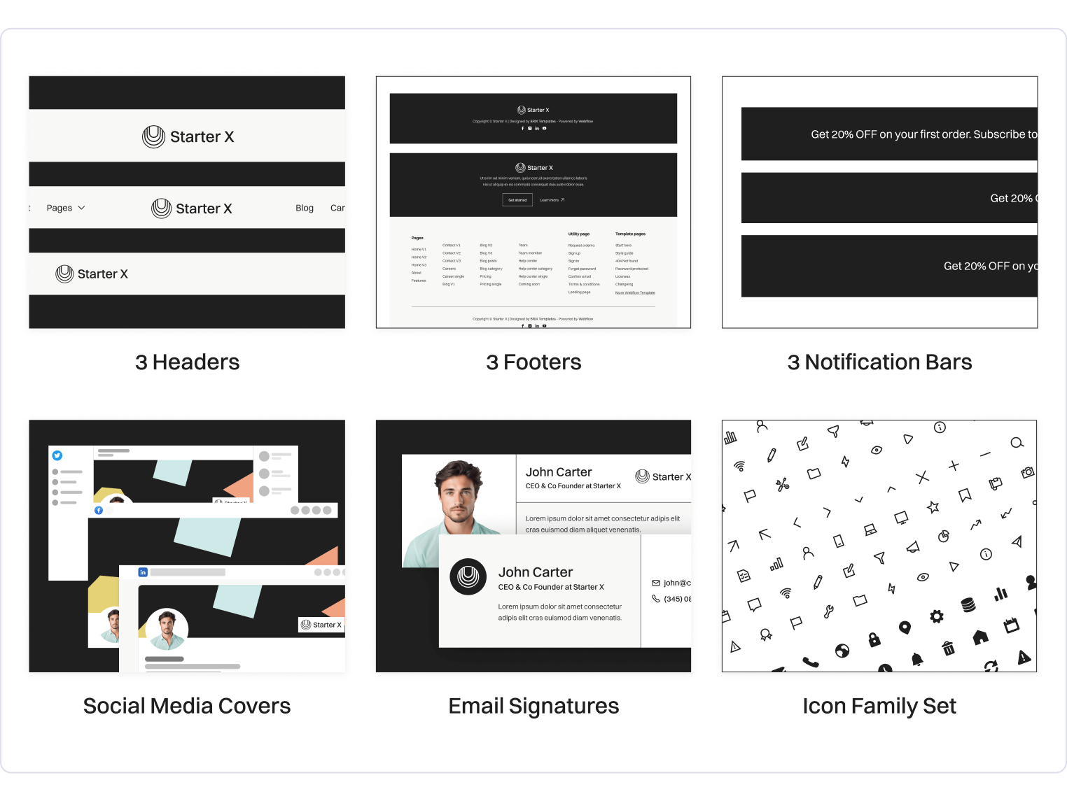Starter X Minimalist Startup Webflow Template Benefits