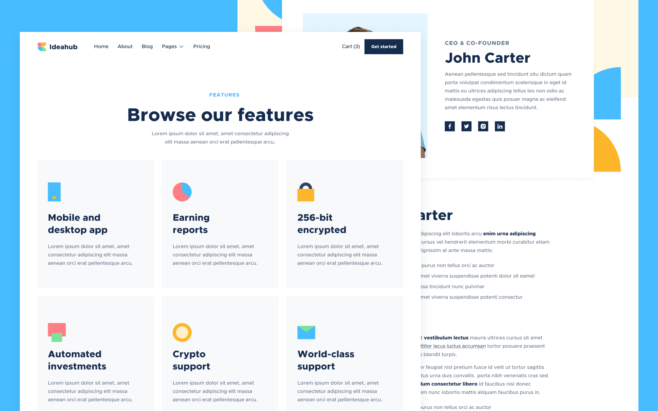 Ideahub X Template para Webflow