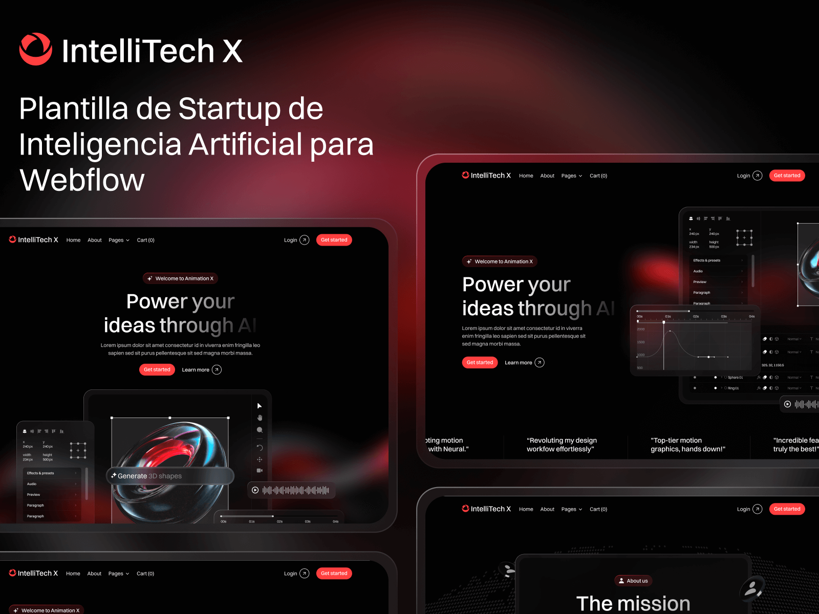 Plantilla de Startup de Inteligencia Artificial para Webflow