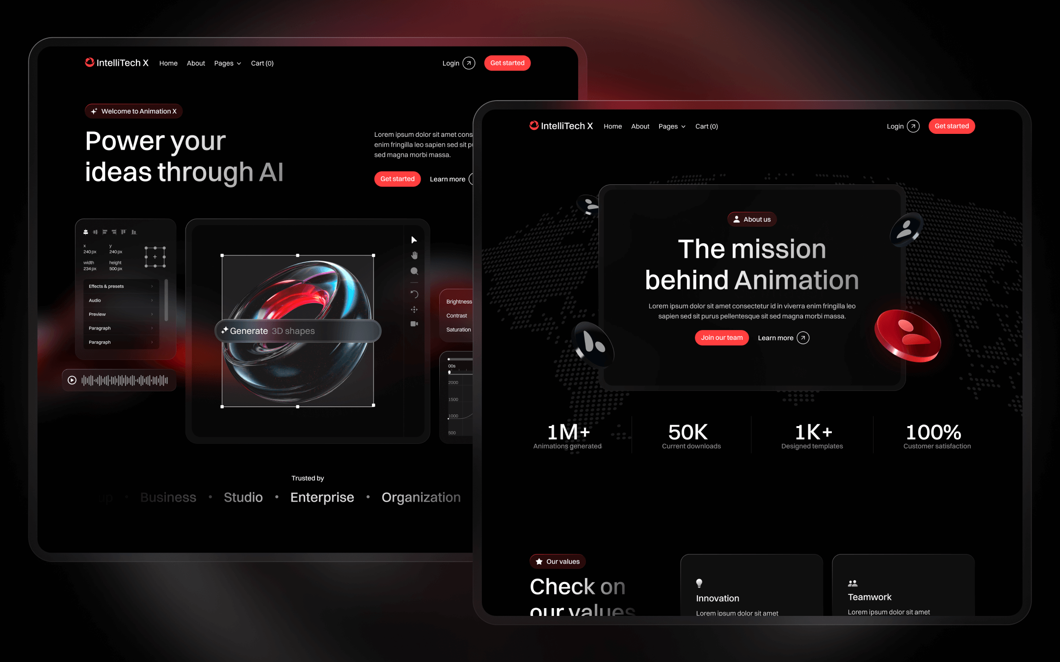IntelliTech X Template para Webflow