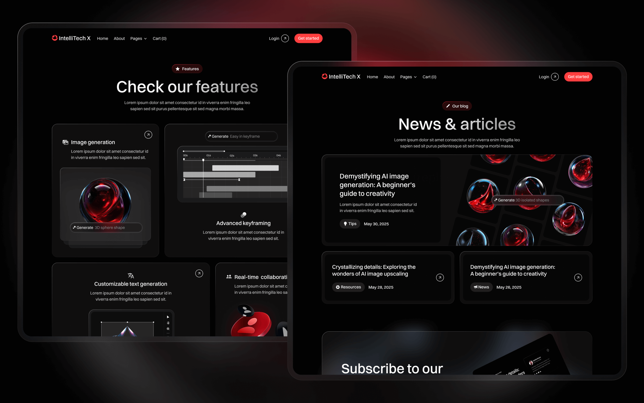 IntelliTech X Template para Webflow