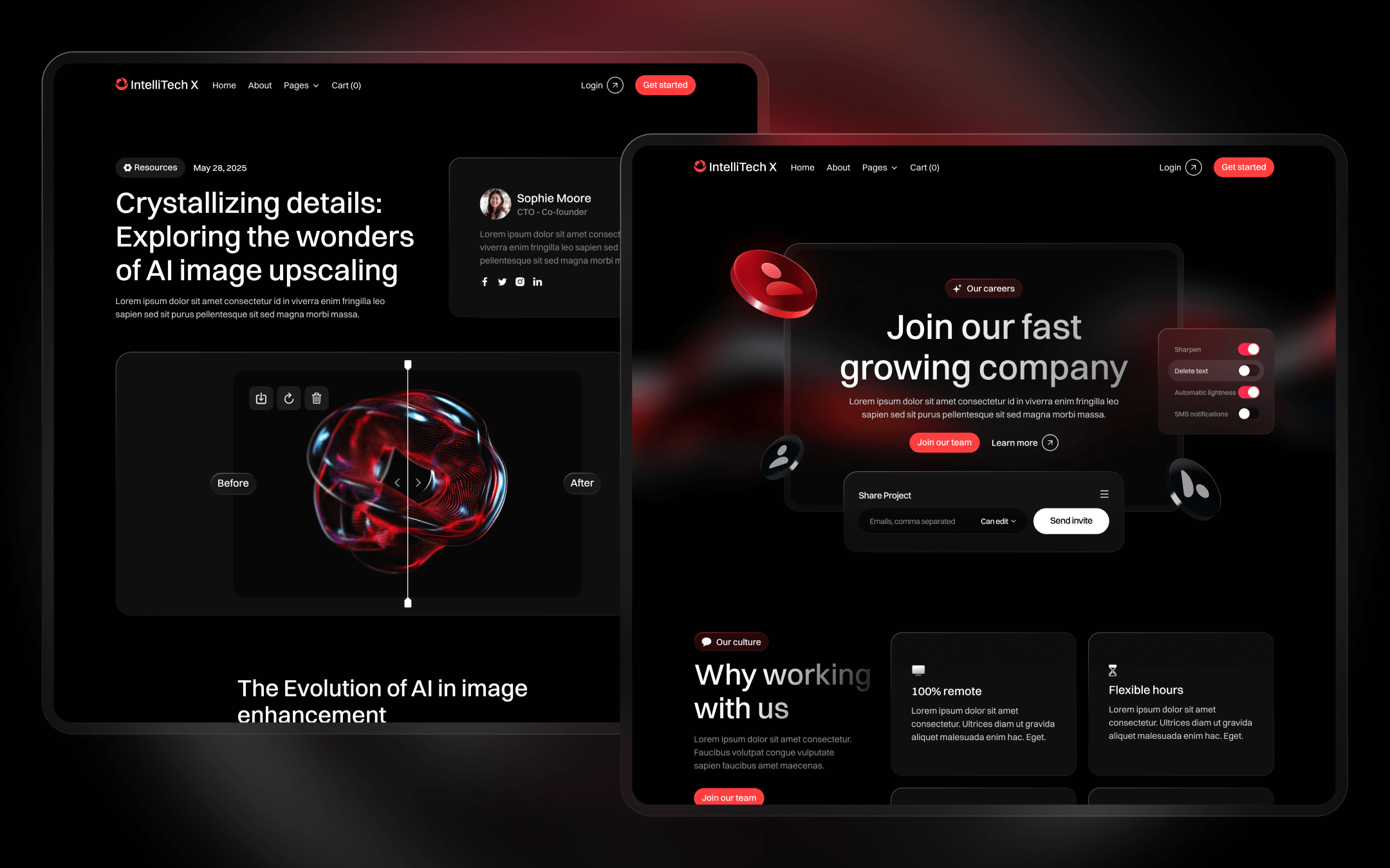IntelliTech X Template para Webflow