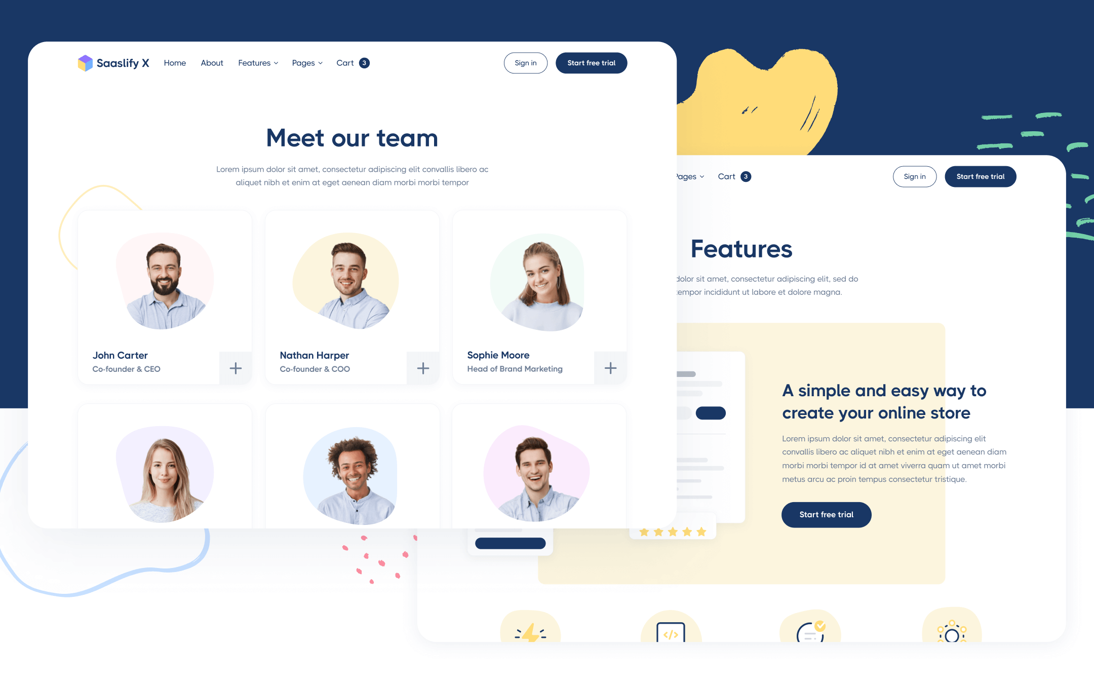 Saaslify X Template para Webflow