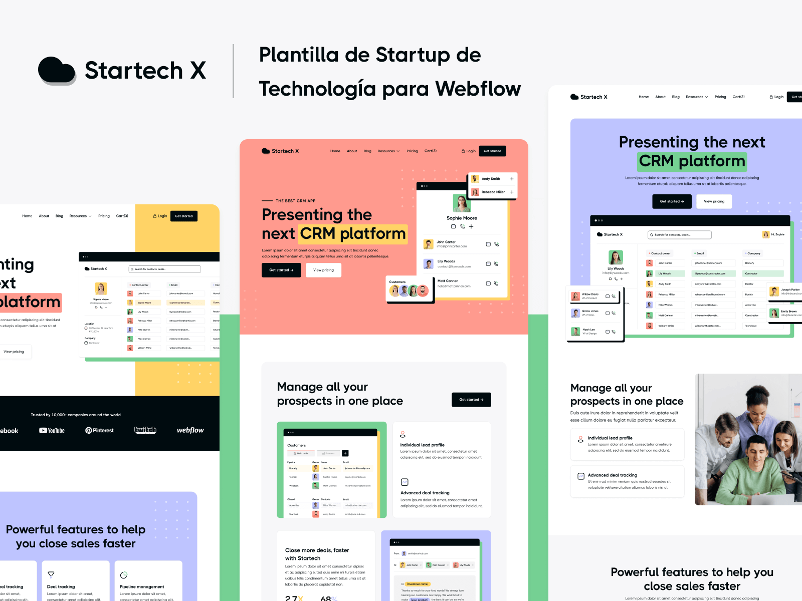 Plantilla de Startup de Technología para Webflow