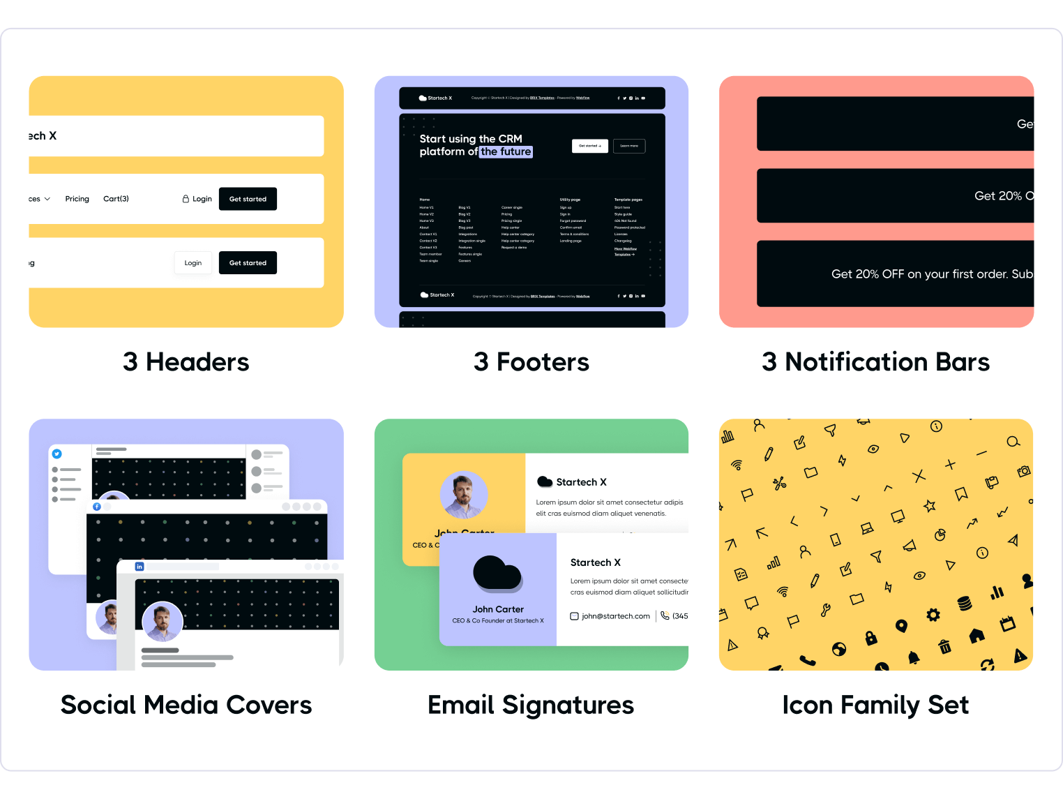 Startech X - Tech Startup Webflow Template Benefits