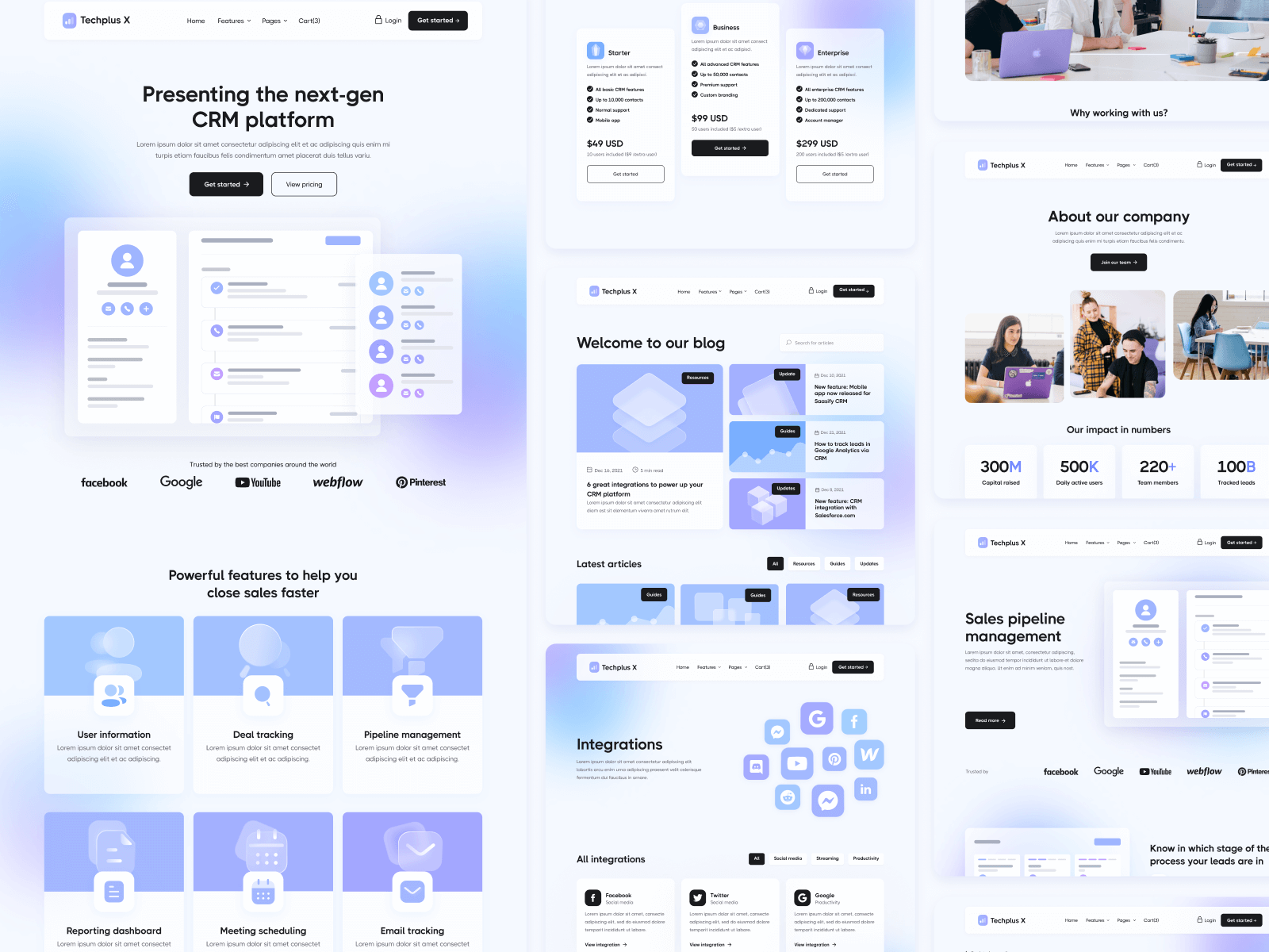 Plantilla para Webflow de Startup de Tecnología