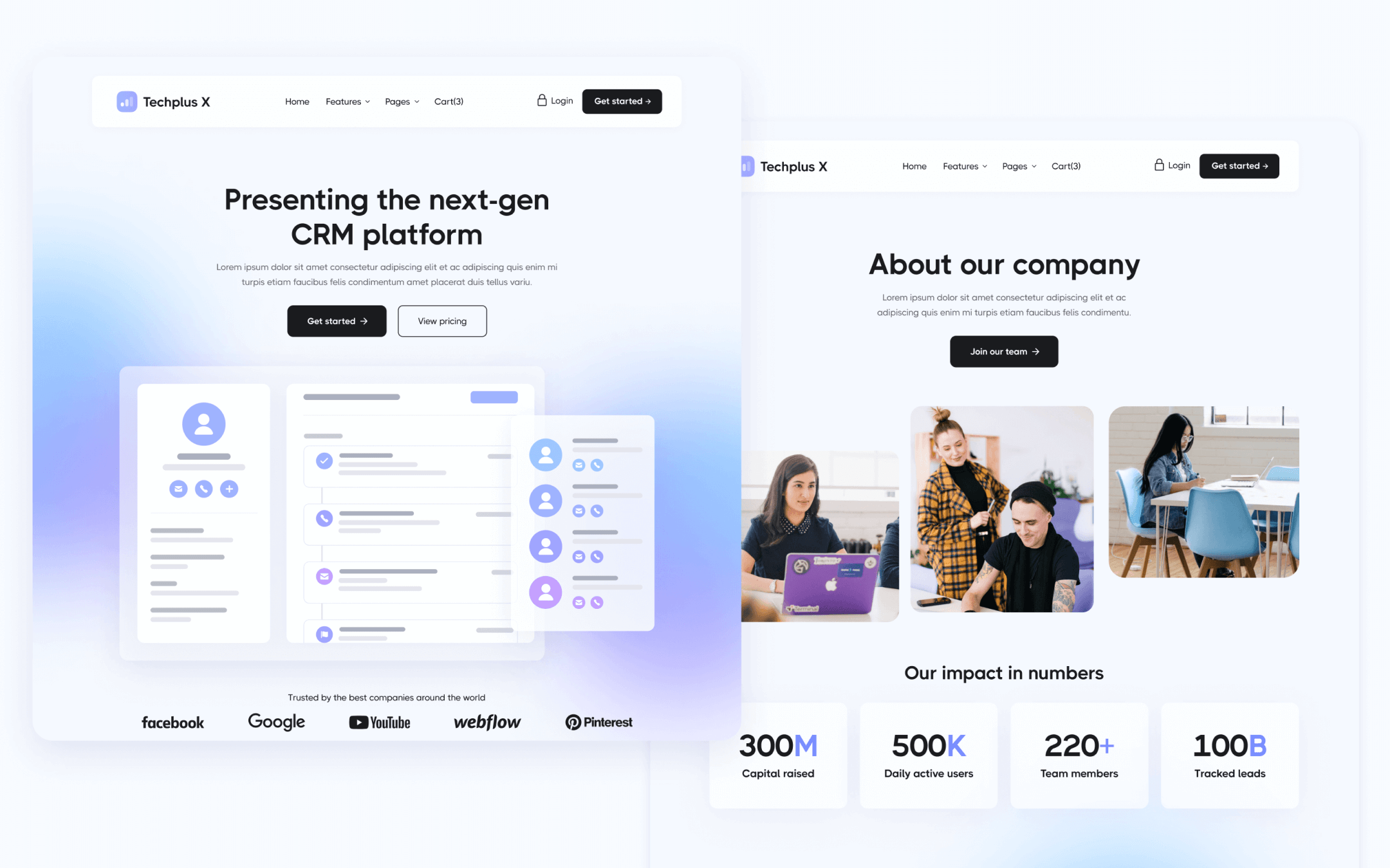 Plantilla de Startup de Tecnología para Webflow