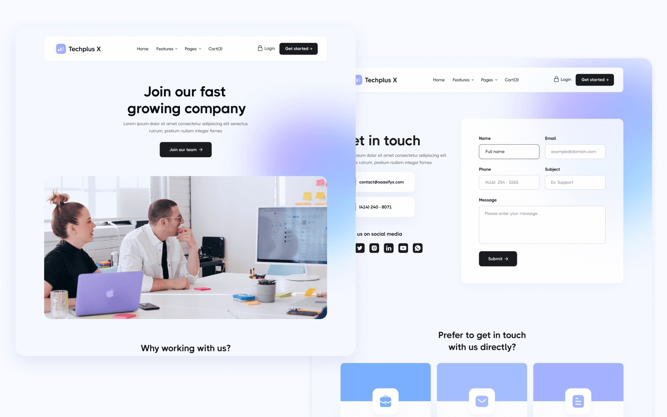 Techplus X Template para Webflow