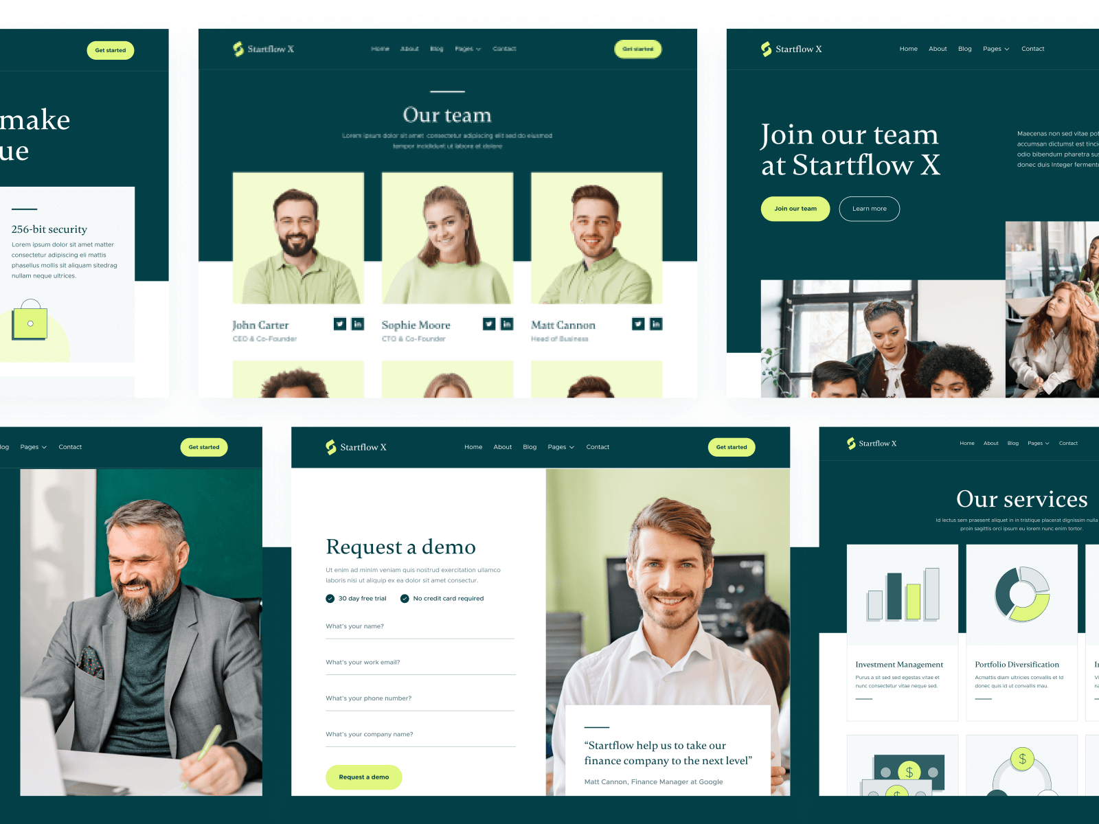 Plantilla para Webflow de Startup Minimalista