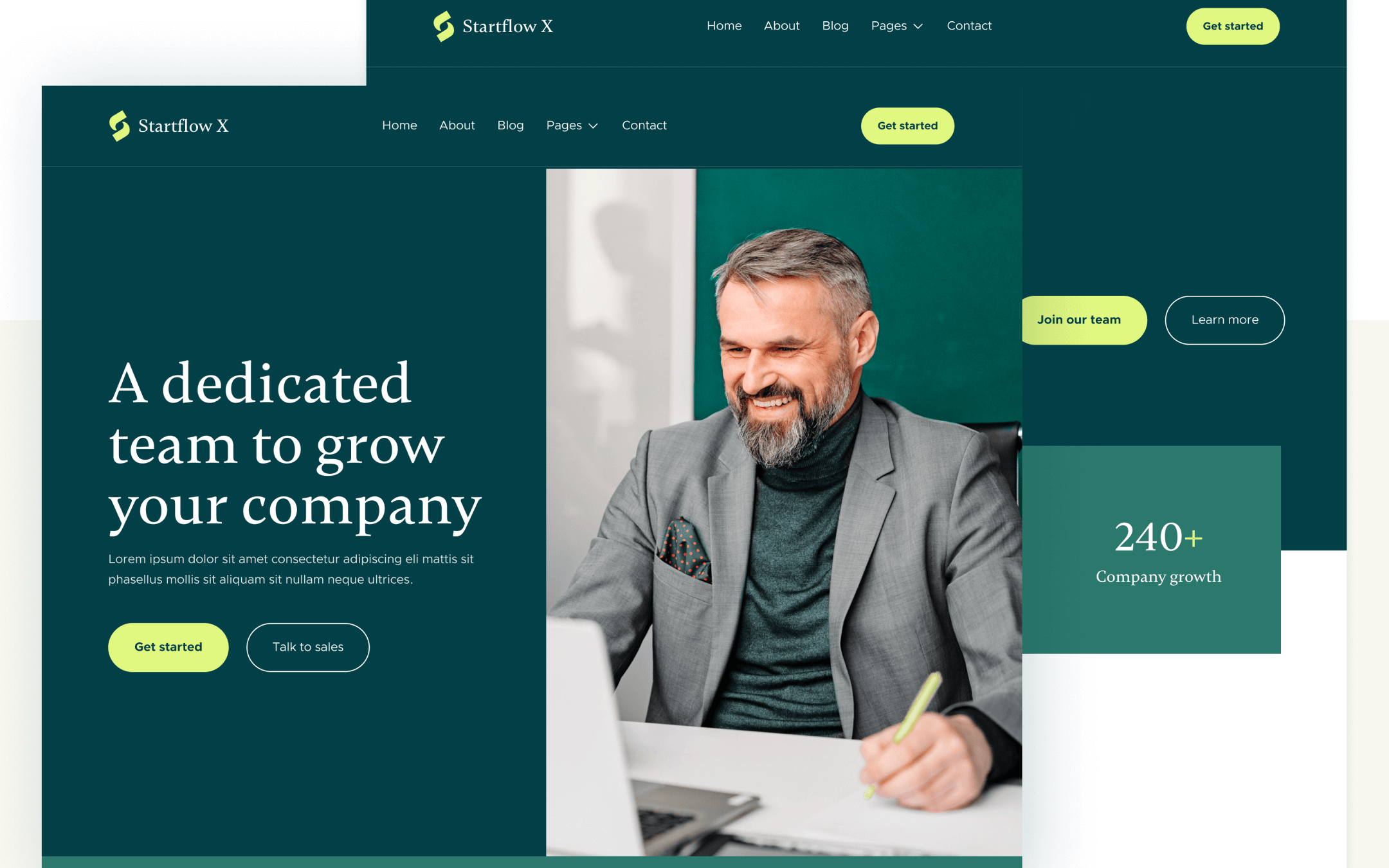 Plantilla de Startup Minimalista para Webflow