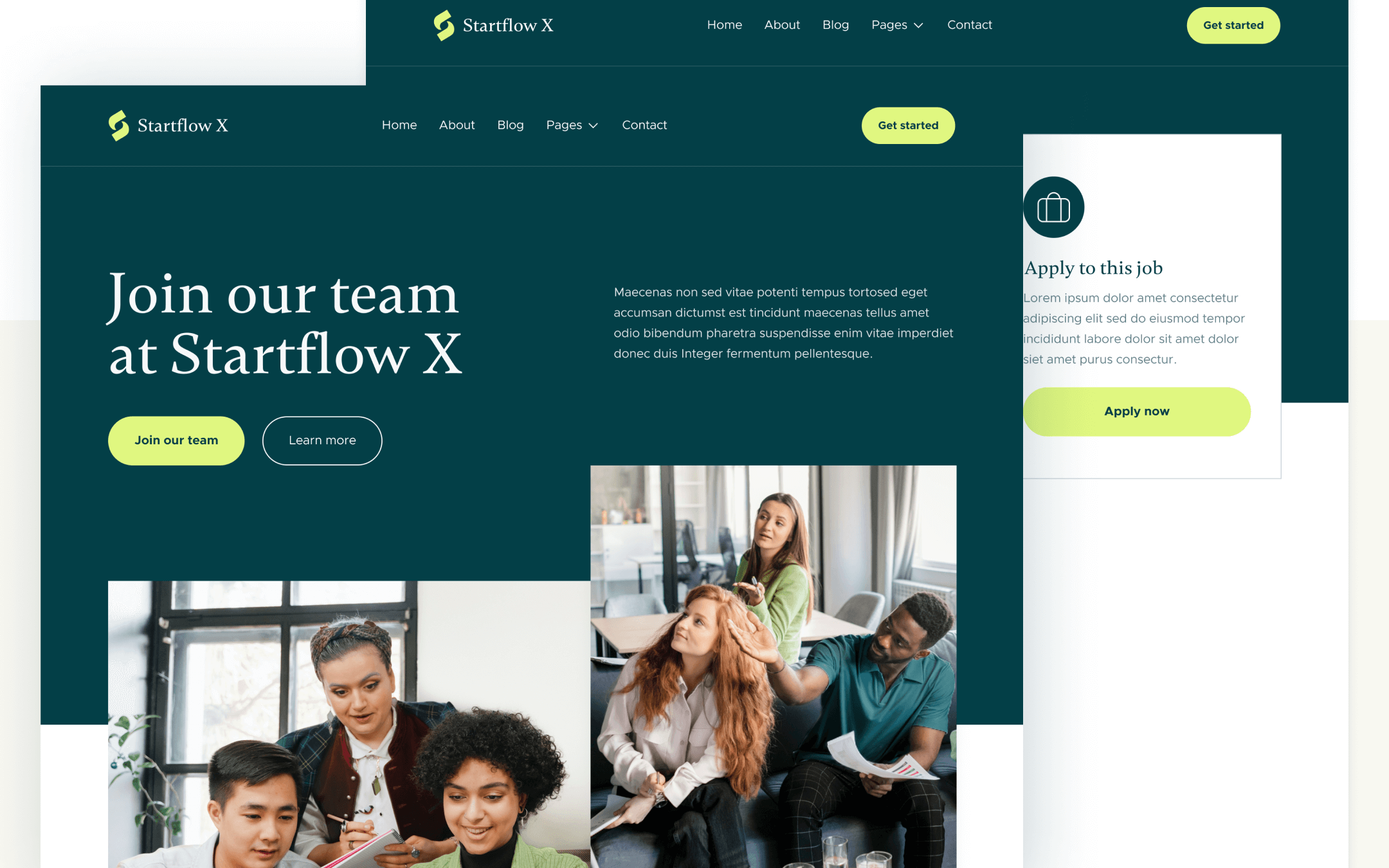 Startflow X Template para Webflow