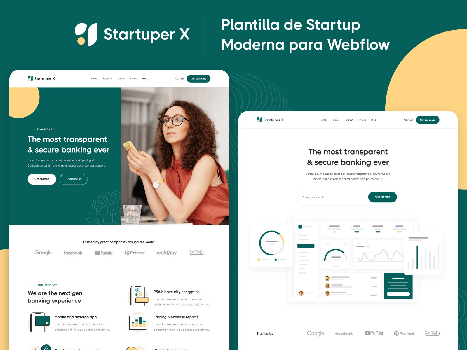 Plantilla de Startup Moderna para Webflow