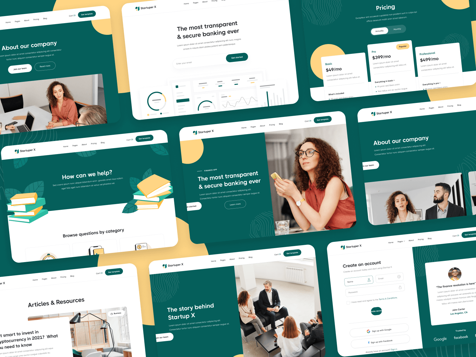 Plantilla para Webflow de Startup Moderna
