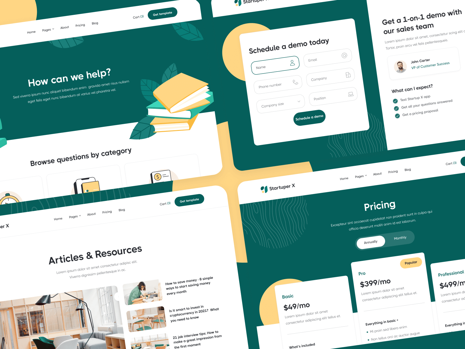 Plantilla de Emprendimiento para Webflow