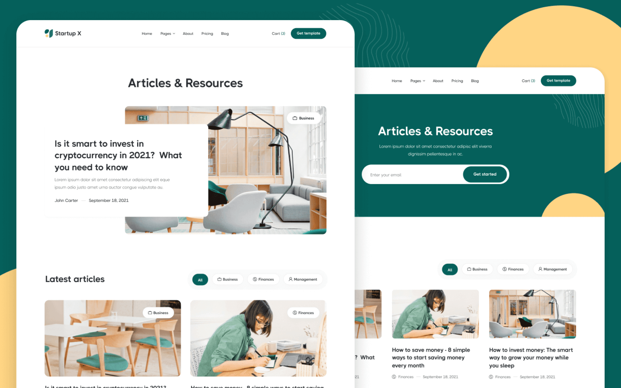 Startuper X Template para Webflow