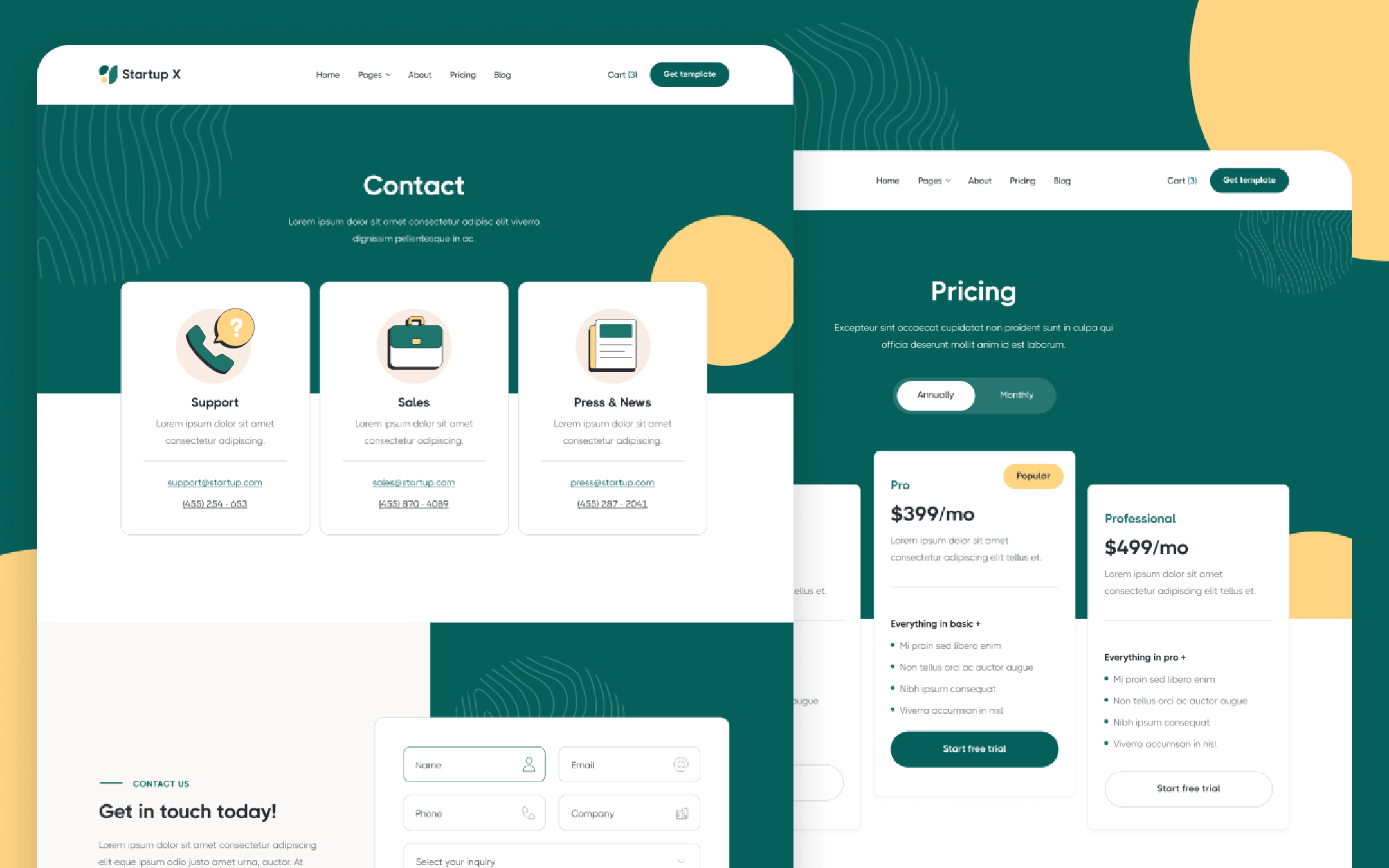Startuper X Template para Webflow