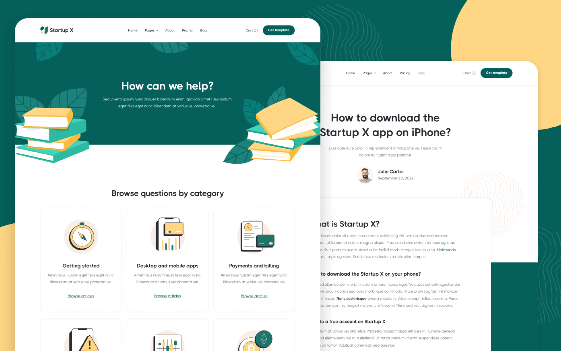 Startuper X Template para Webflow