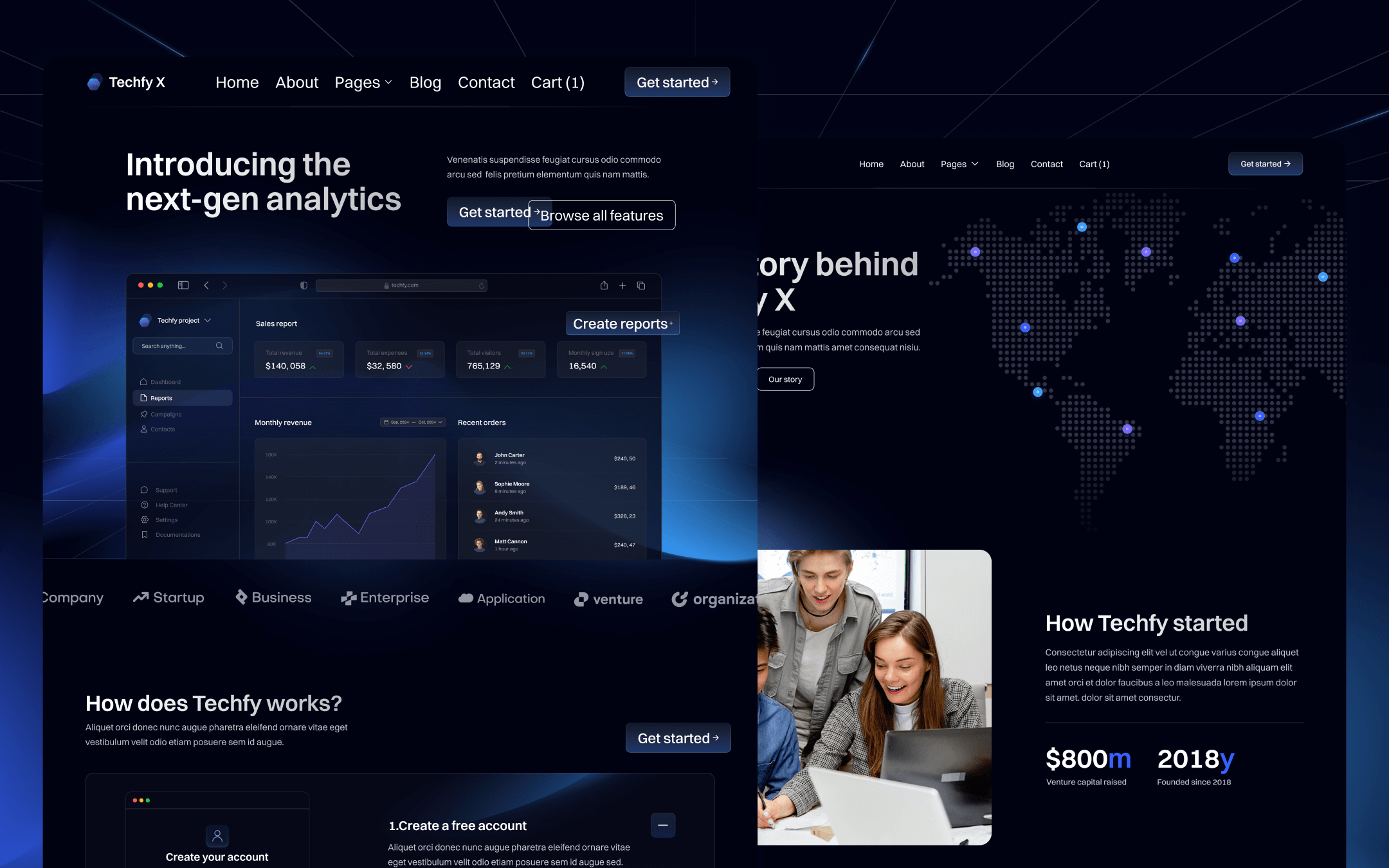 Techfy X Template para Webflow