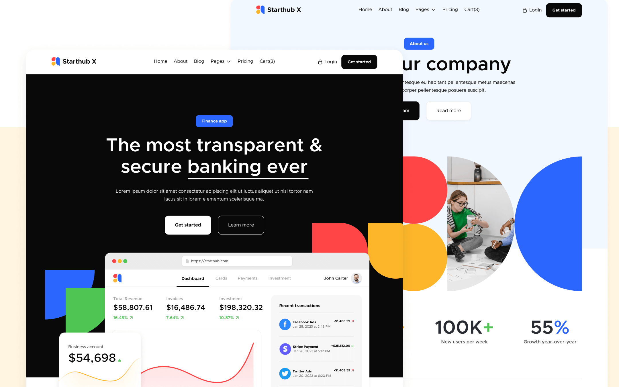 Starhub X Template para Webflow