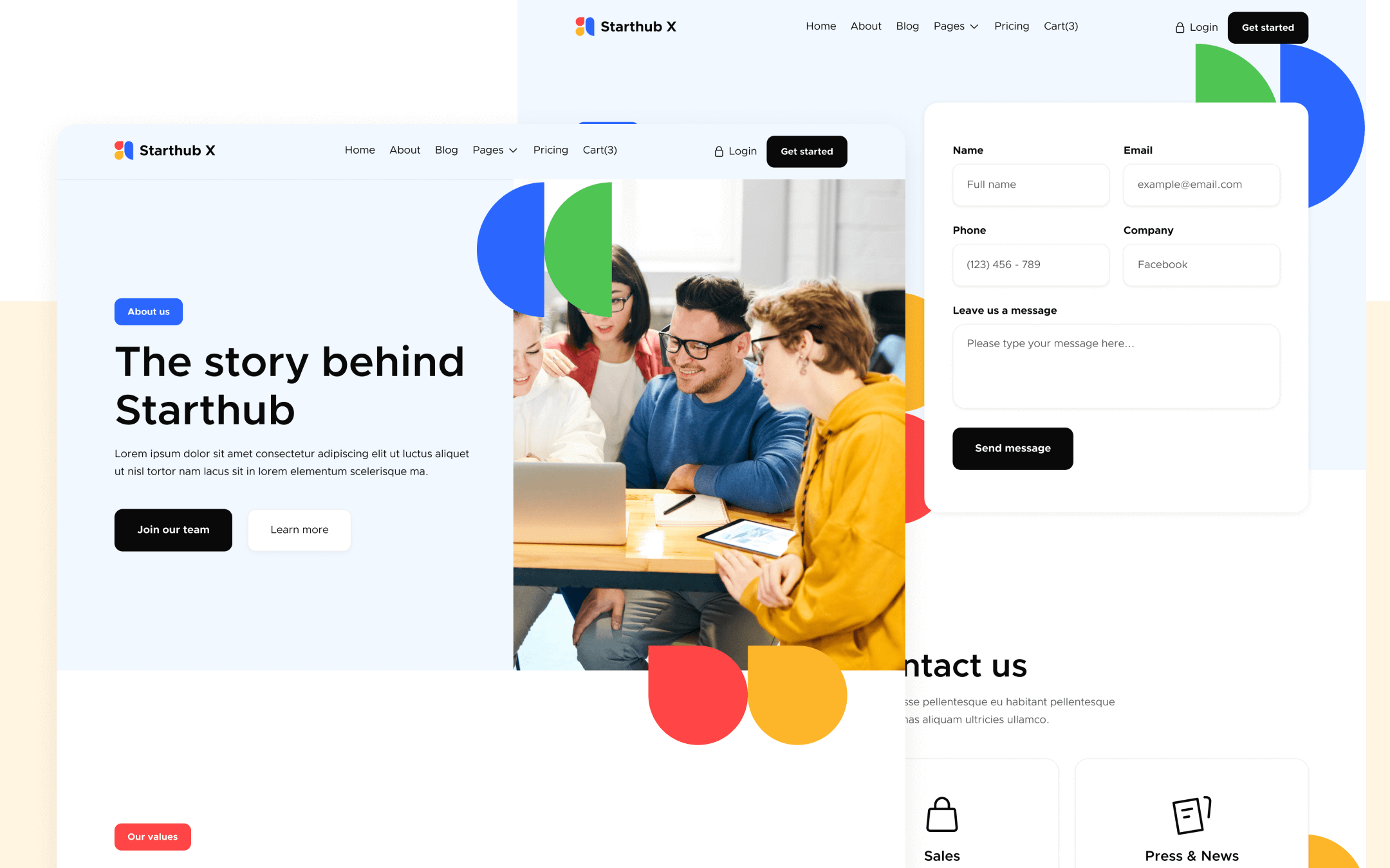 Starhub X Template para Webflow