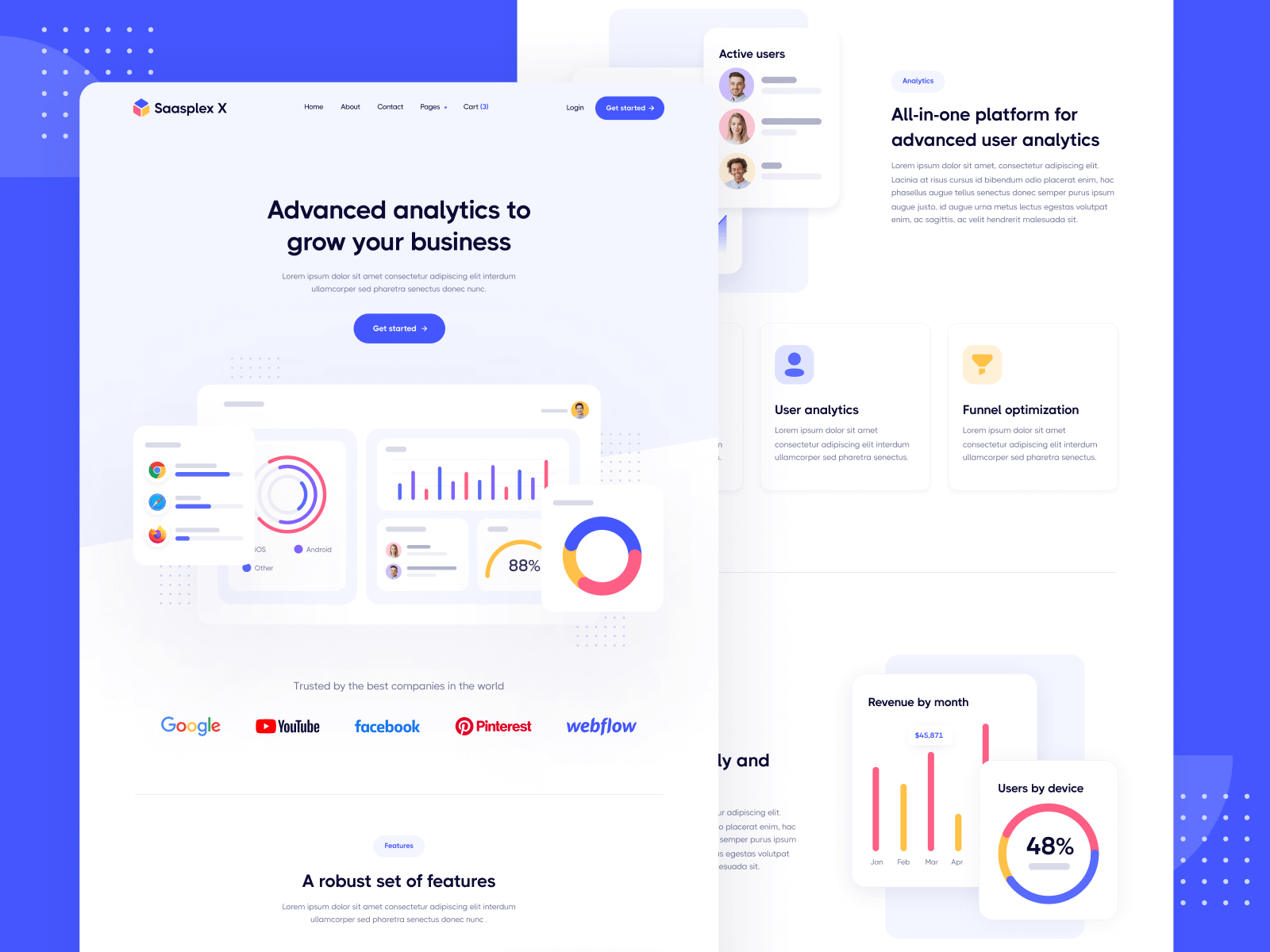 Plantilla de Startup SaaS para Webflow