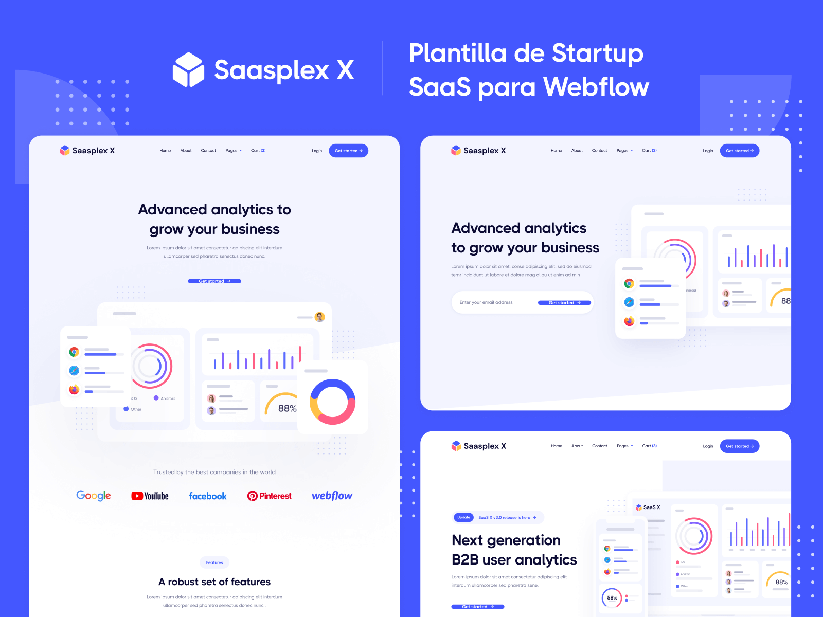 Plantilla de Startup SaaS para Webflow