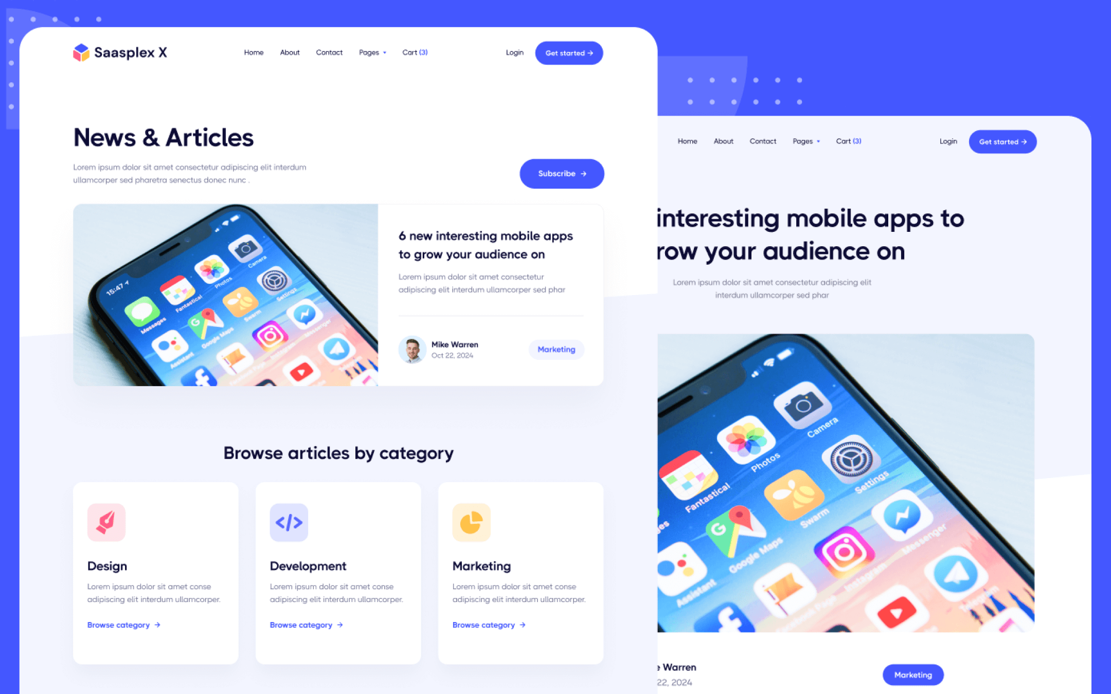 Saasplex X Template para Webflow