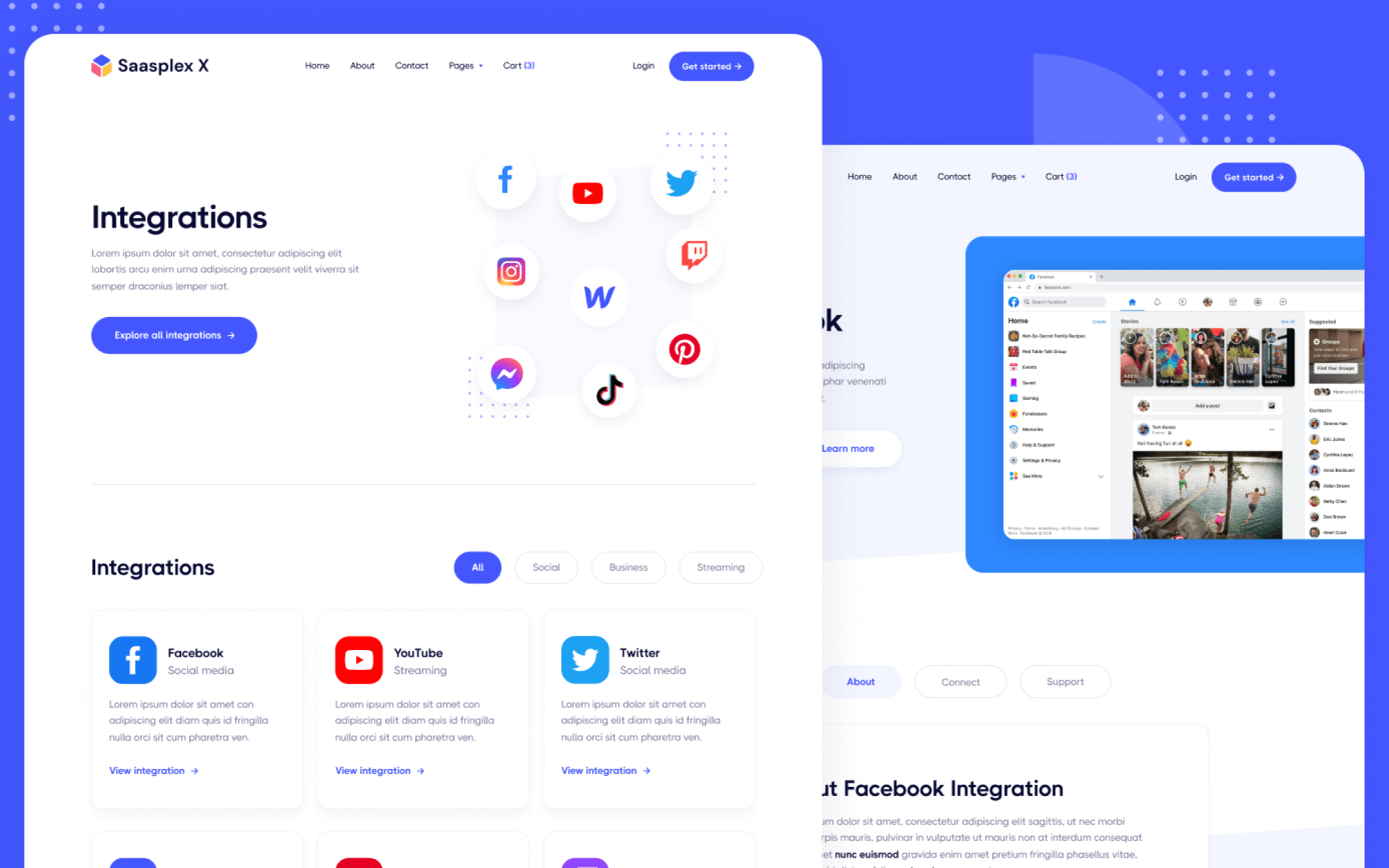 Saasplex X Template para Webflow