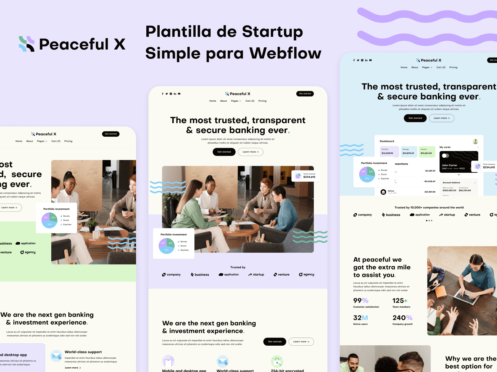 Plantilla de Startup Simple para Webflow