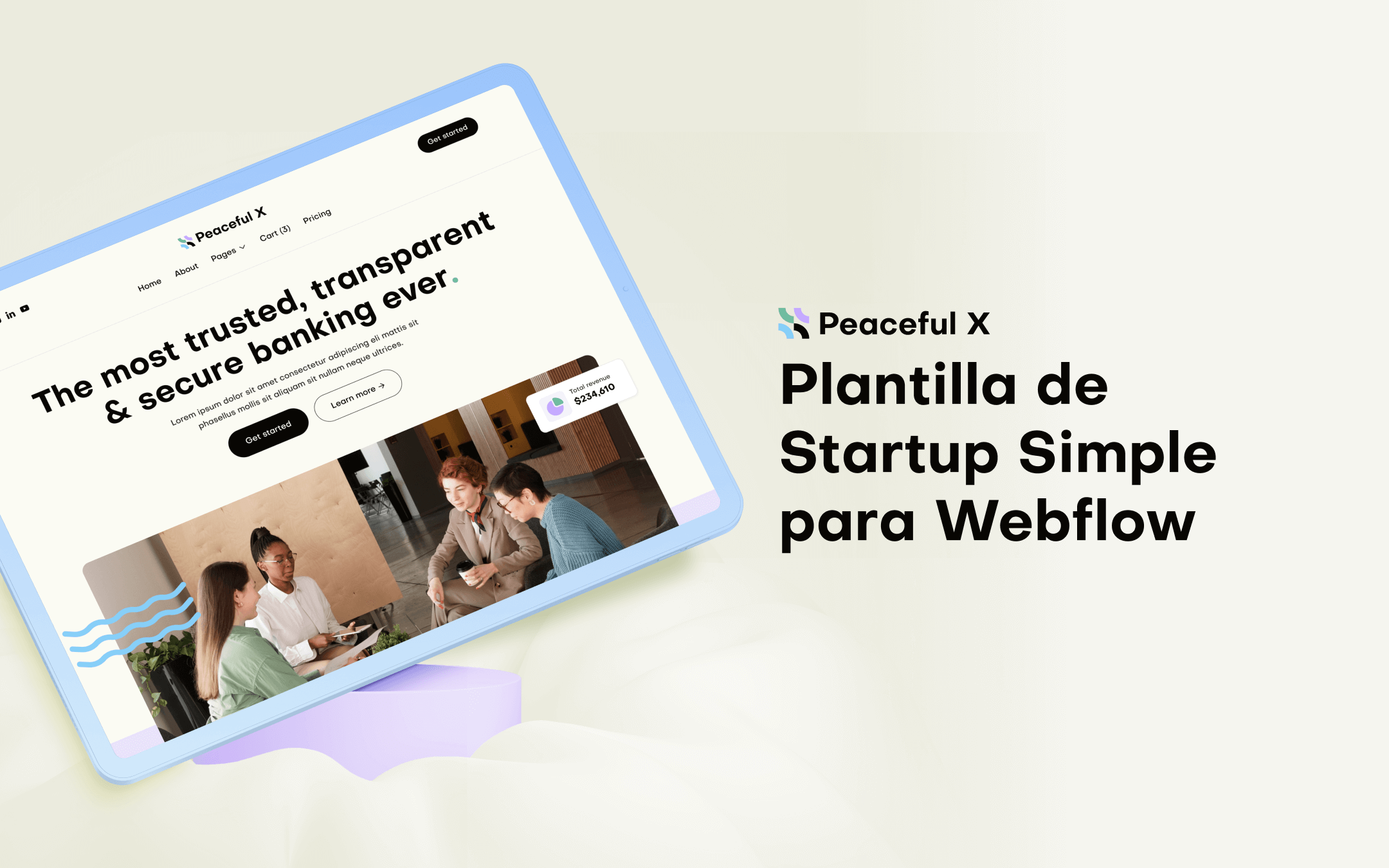 Plantilla de Startup Simple para Webflow
