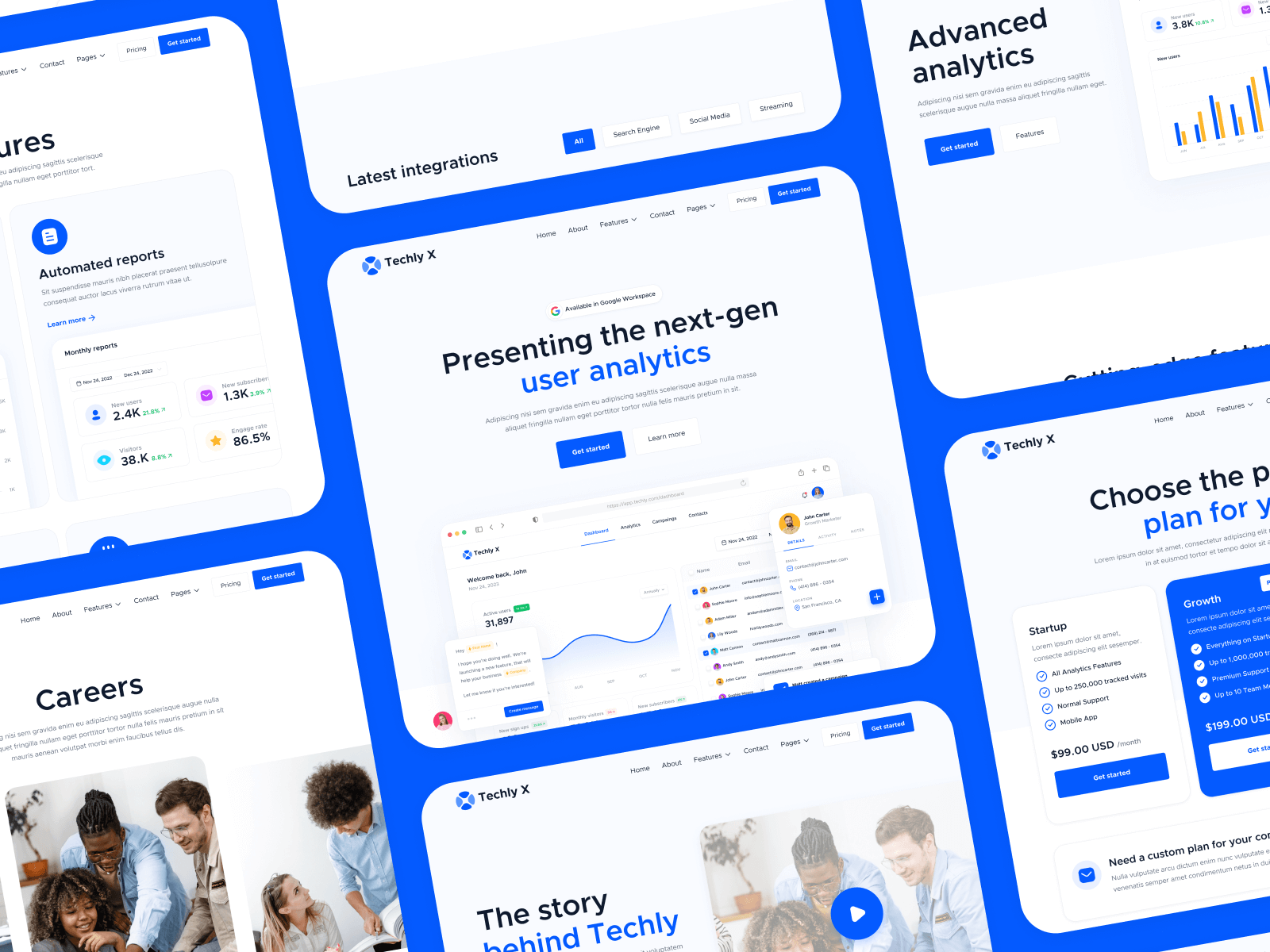 Plantilla para Webflow de Startup de Tecnología