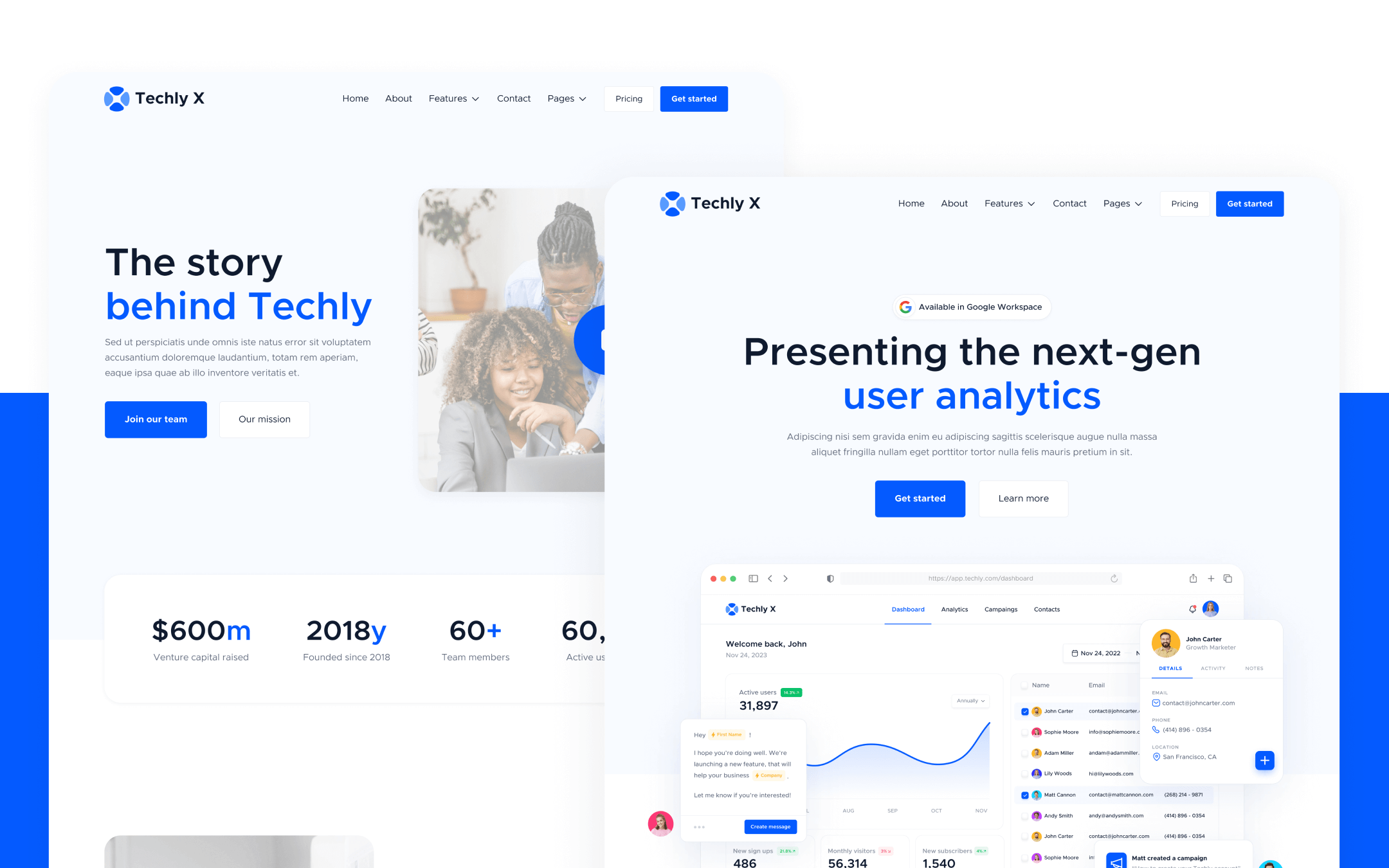 Plantilla de Startup de Tecnología para Webflow