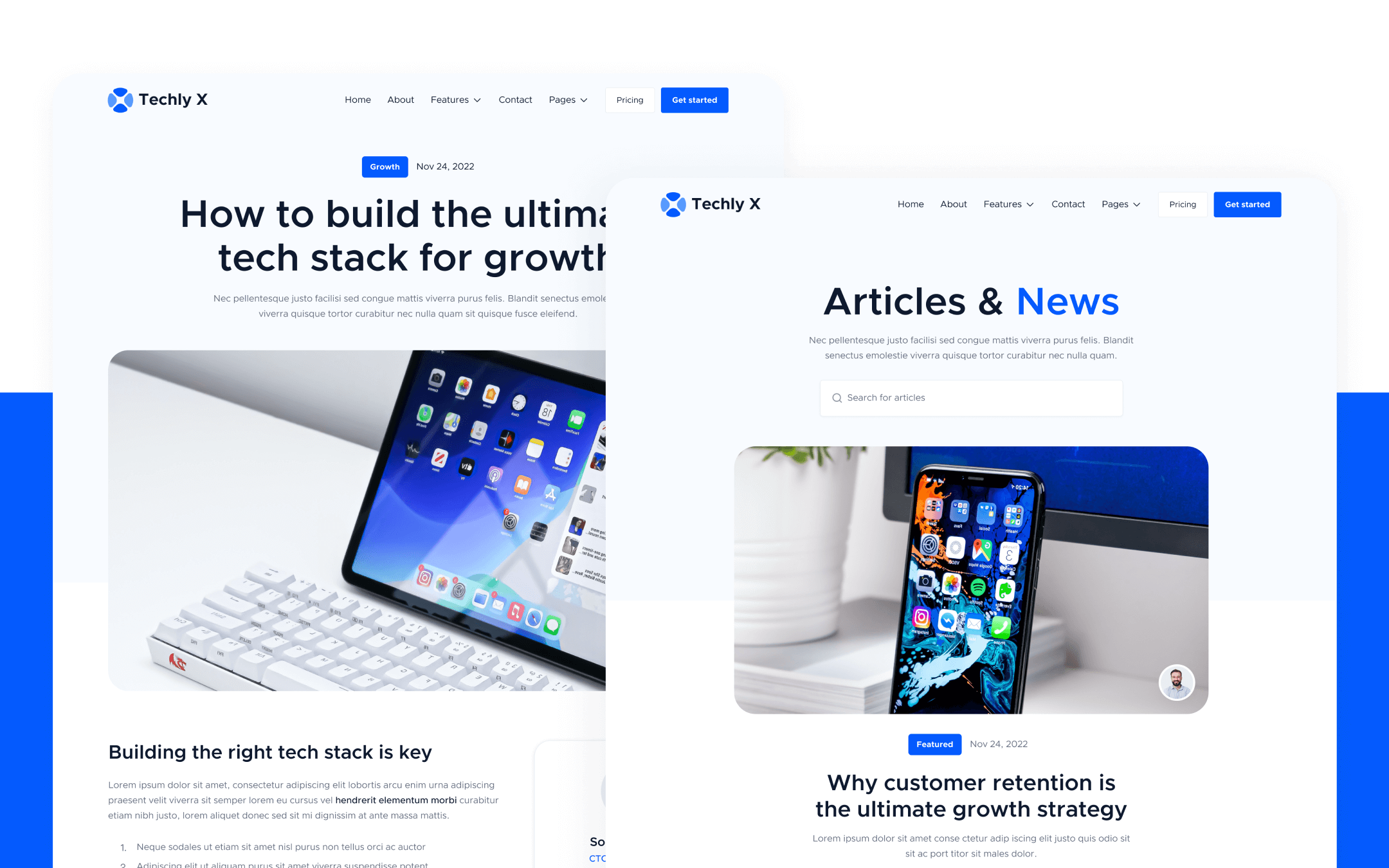 Techly X Template para Webflow