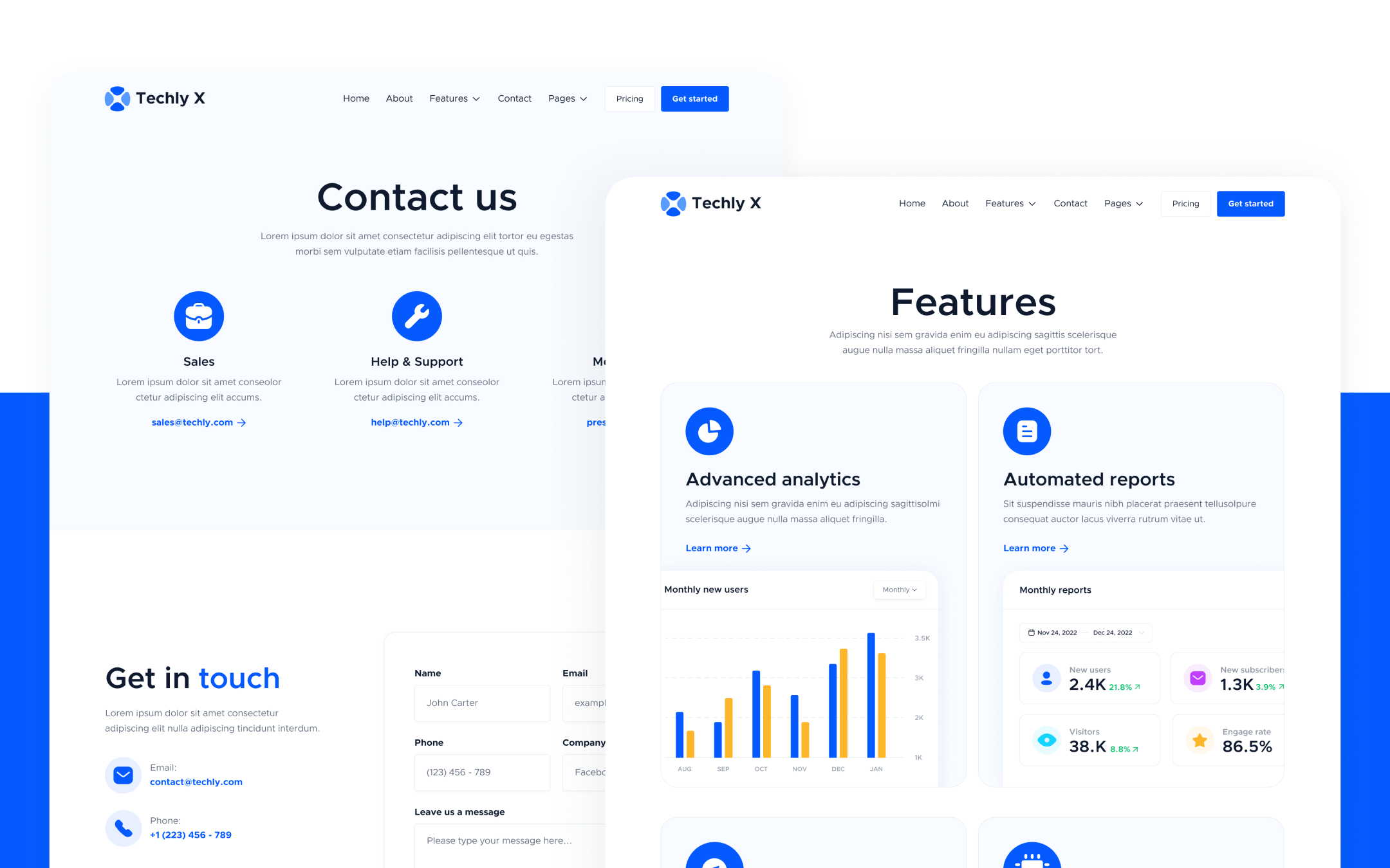 Techly X Template para Webflow