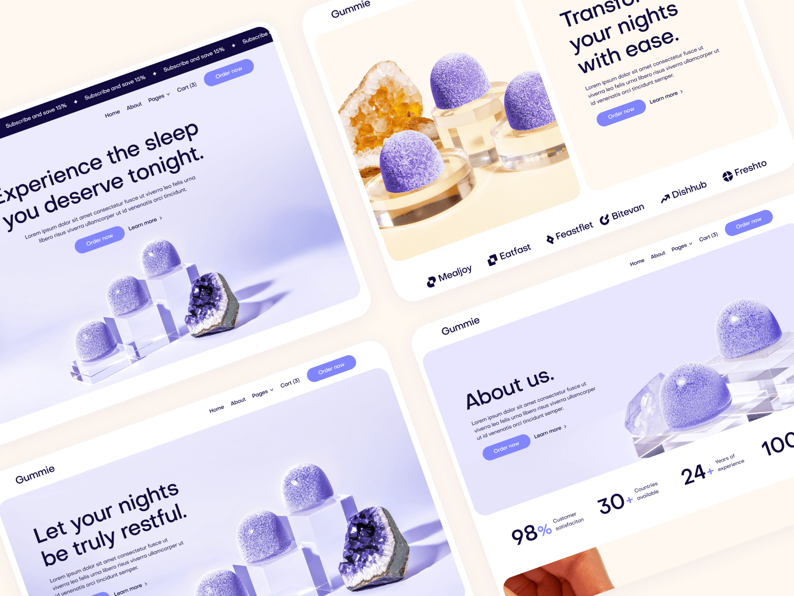 Plantilla para Webflow de Suplementos