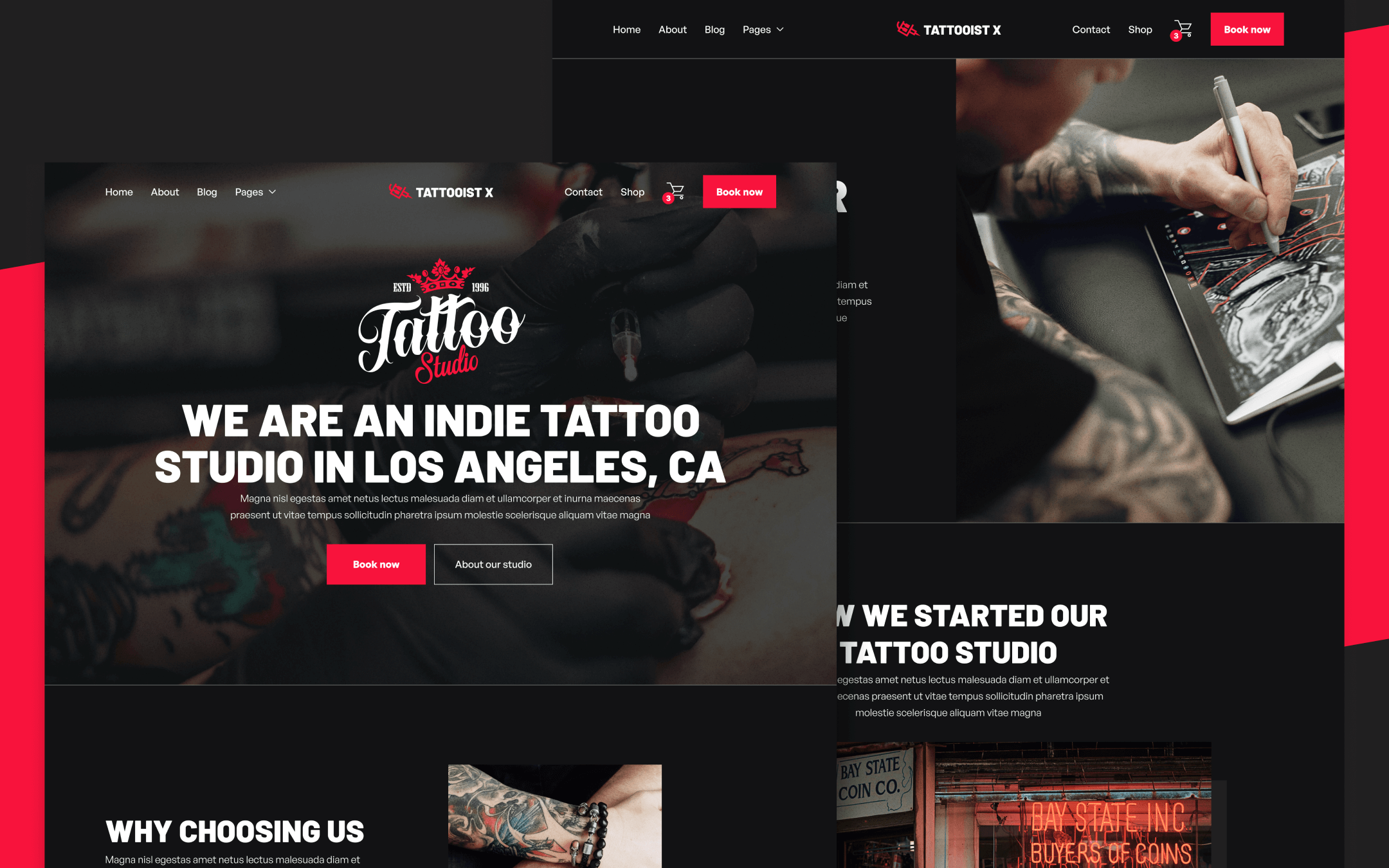 Plantilla de Tatuajes para Webflow