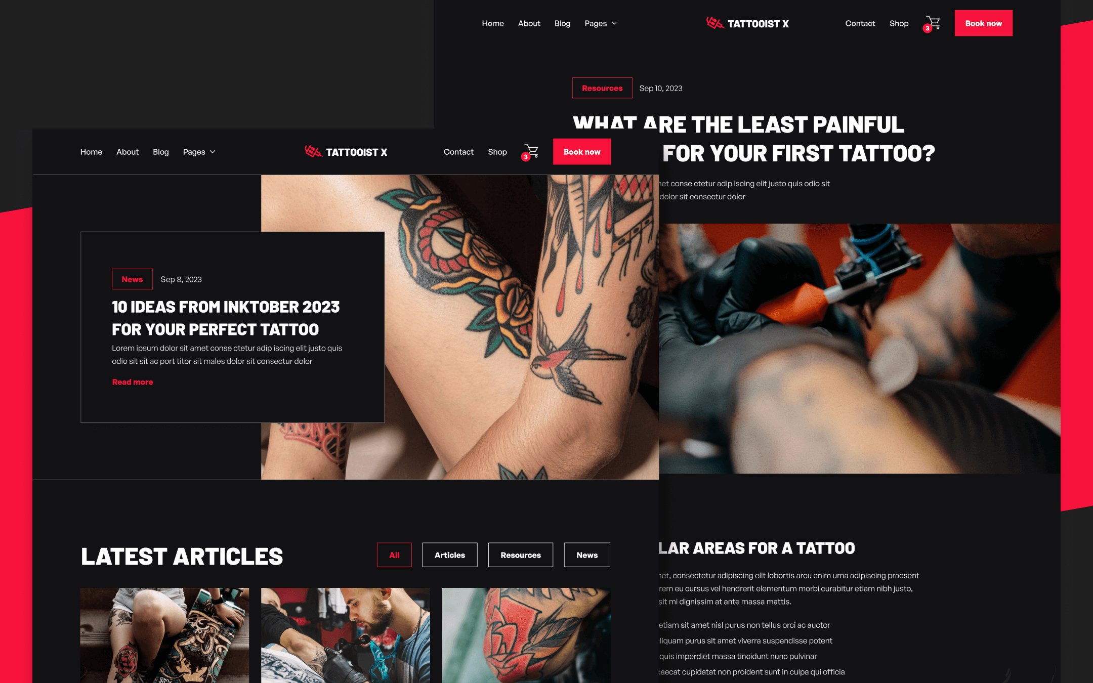 Tattooist X Template para Webflow