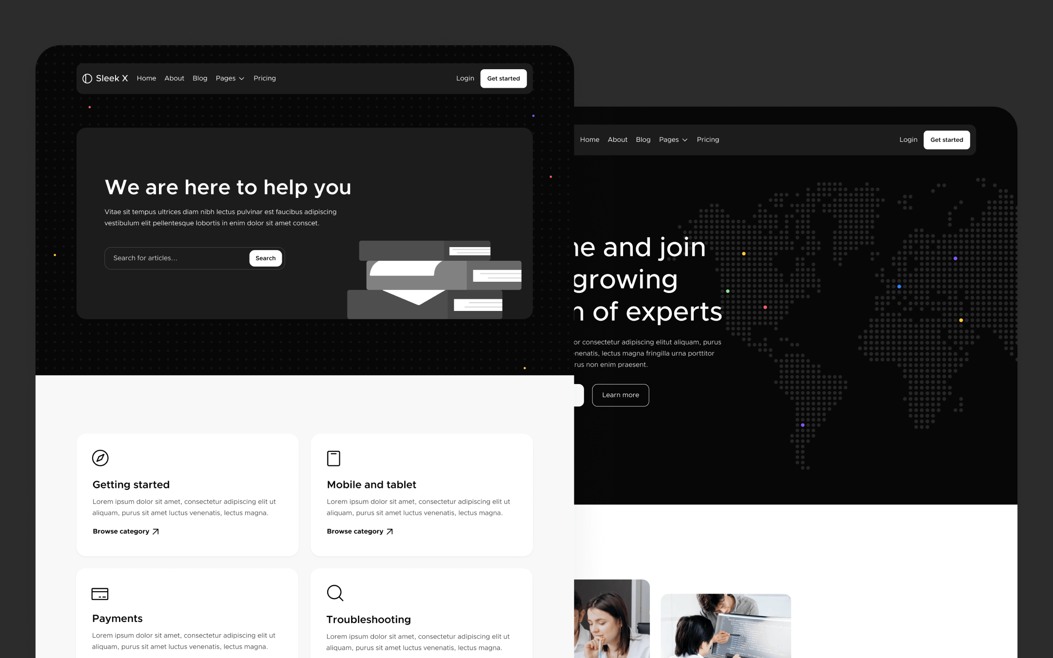 Sleek X Template para Webflow