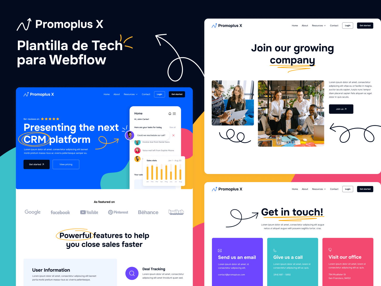 Plantilla de Tech para Webflow