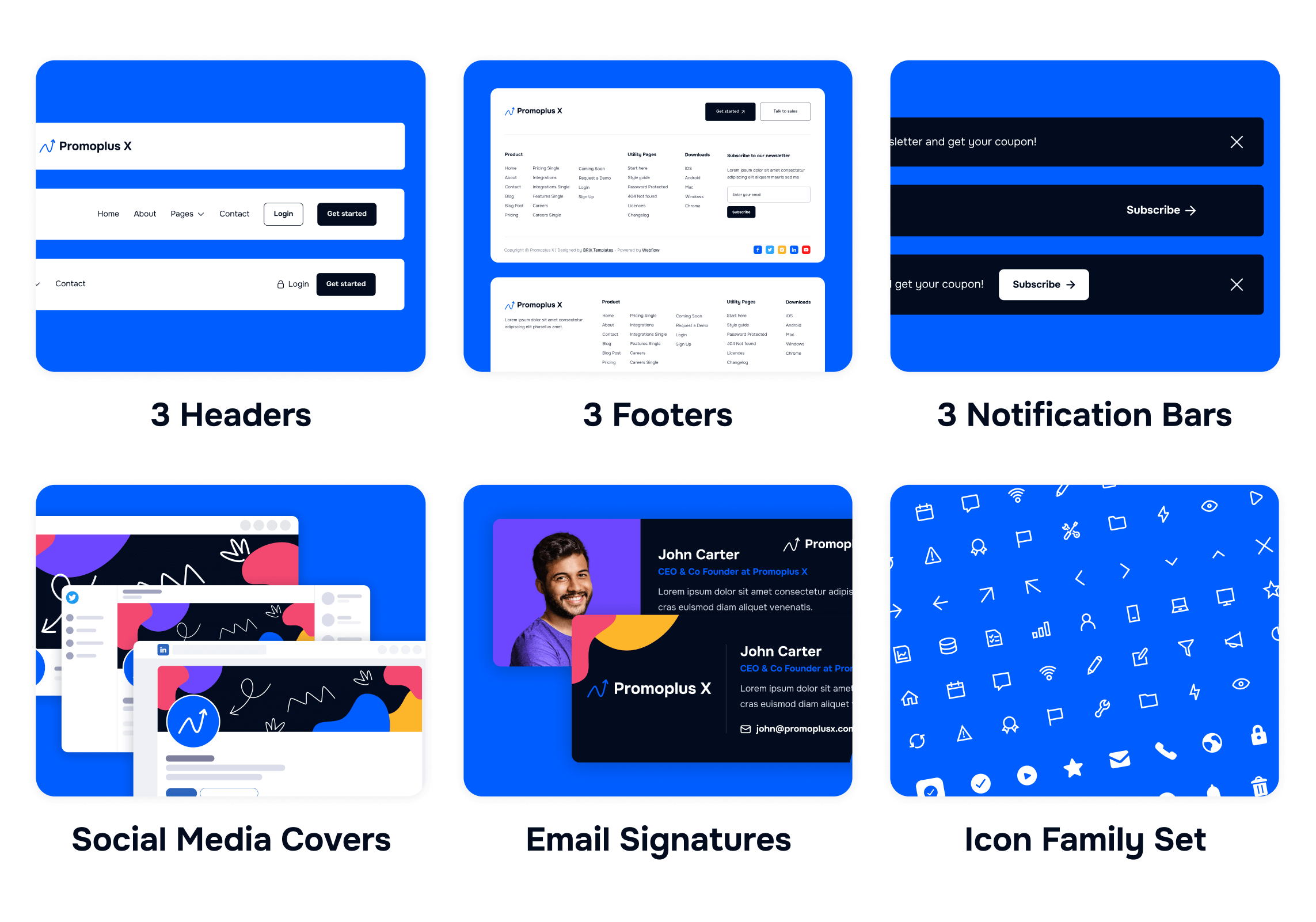 Promoplus Enterprise Webflow Template Benefits