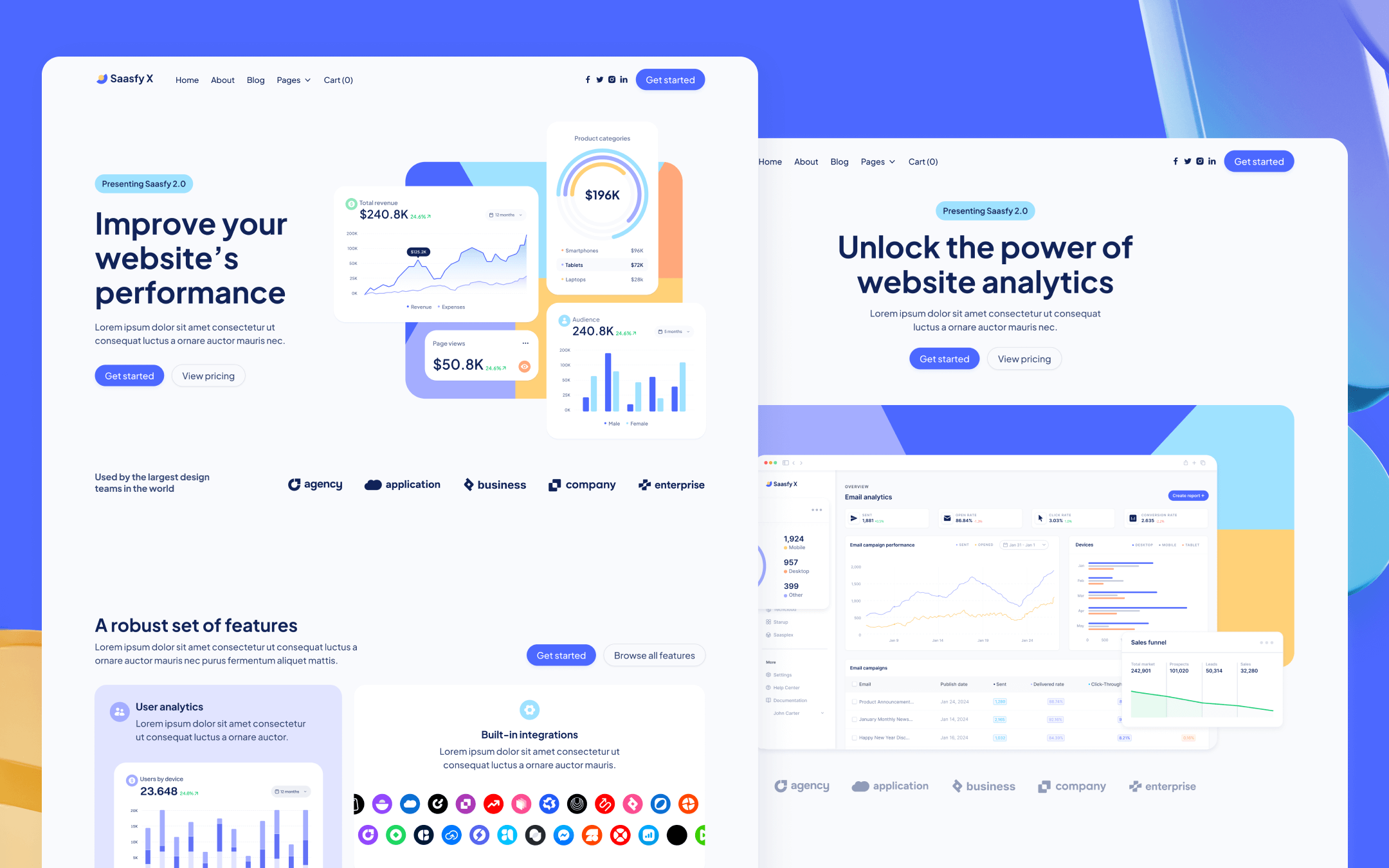 Saasfy X Template para Webflow