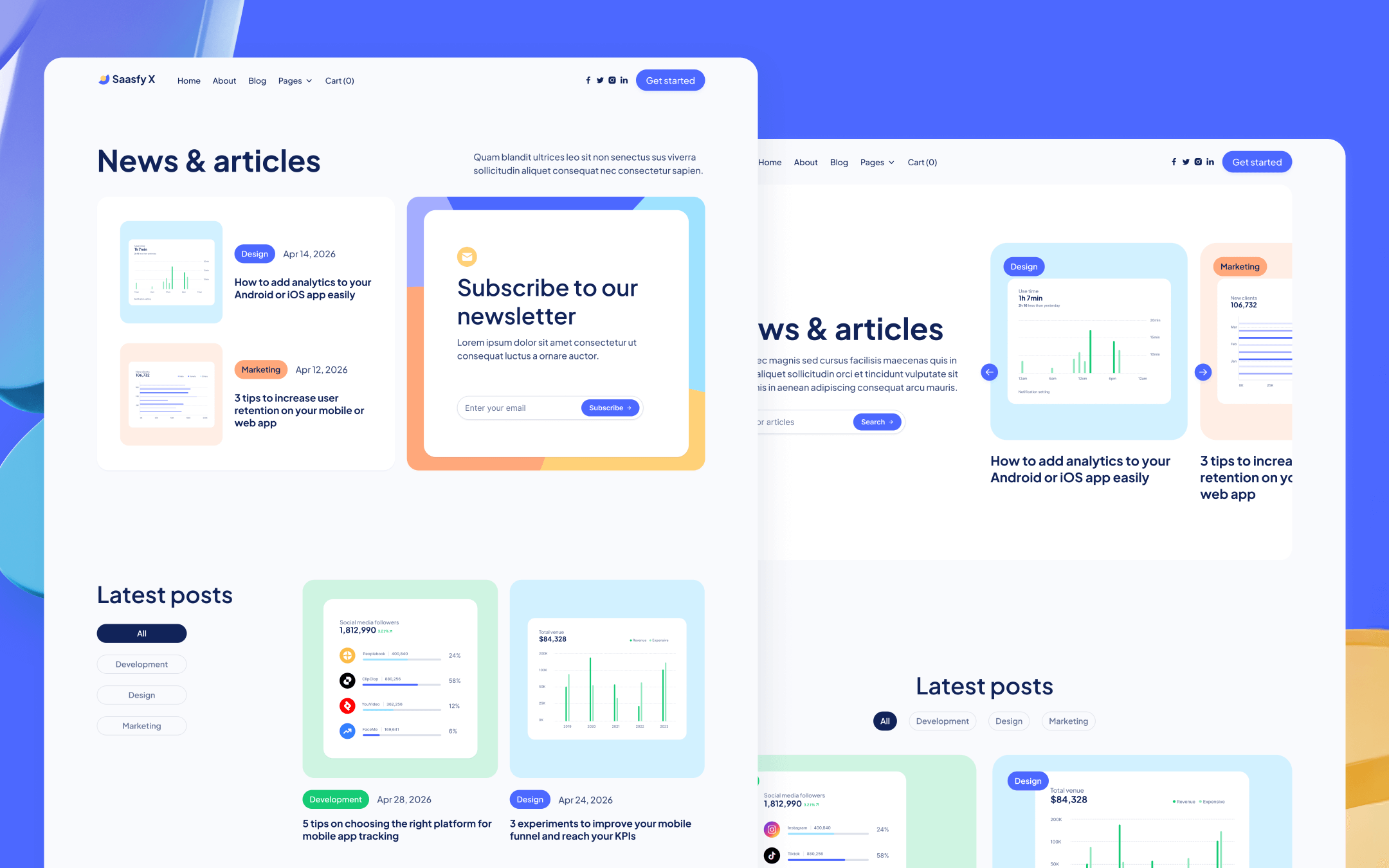 Saasfy X Template para Webflow