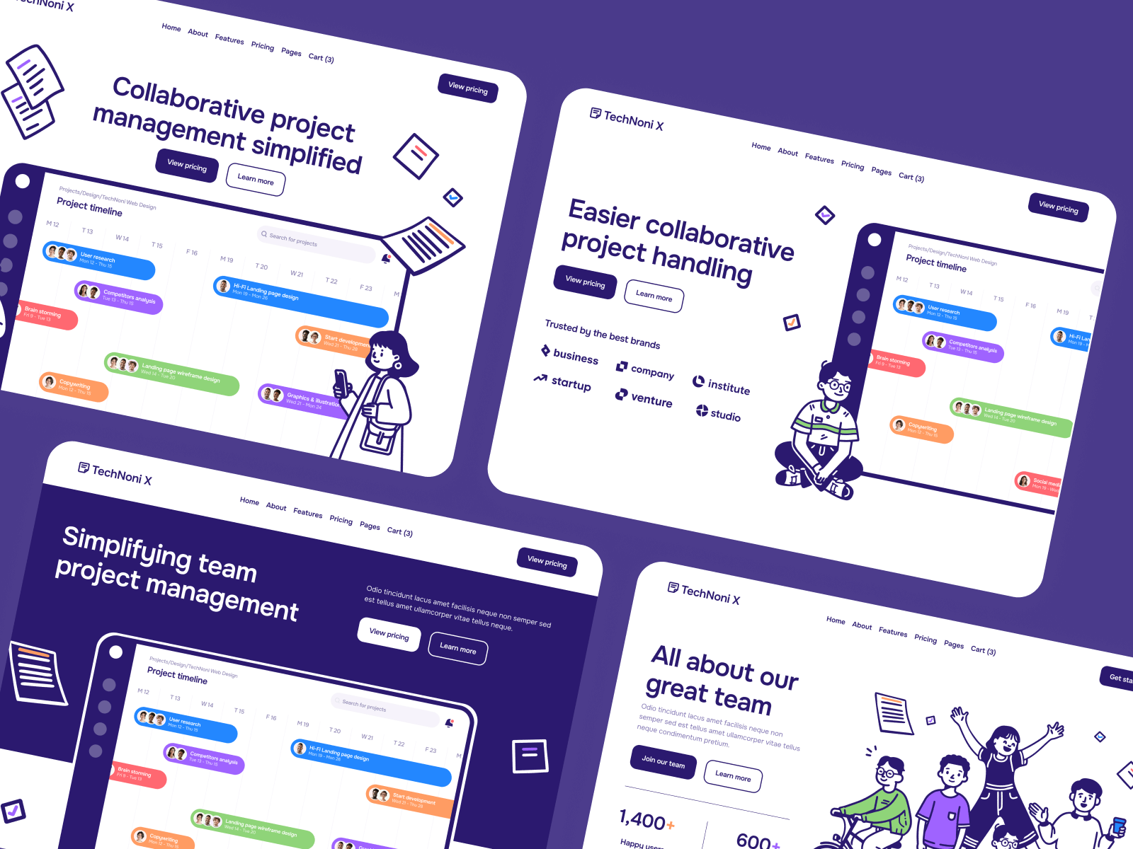Plantilla para Webflow de Tech Startup