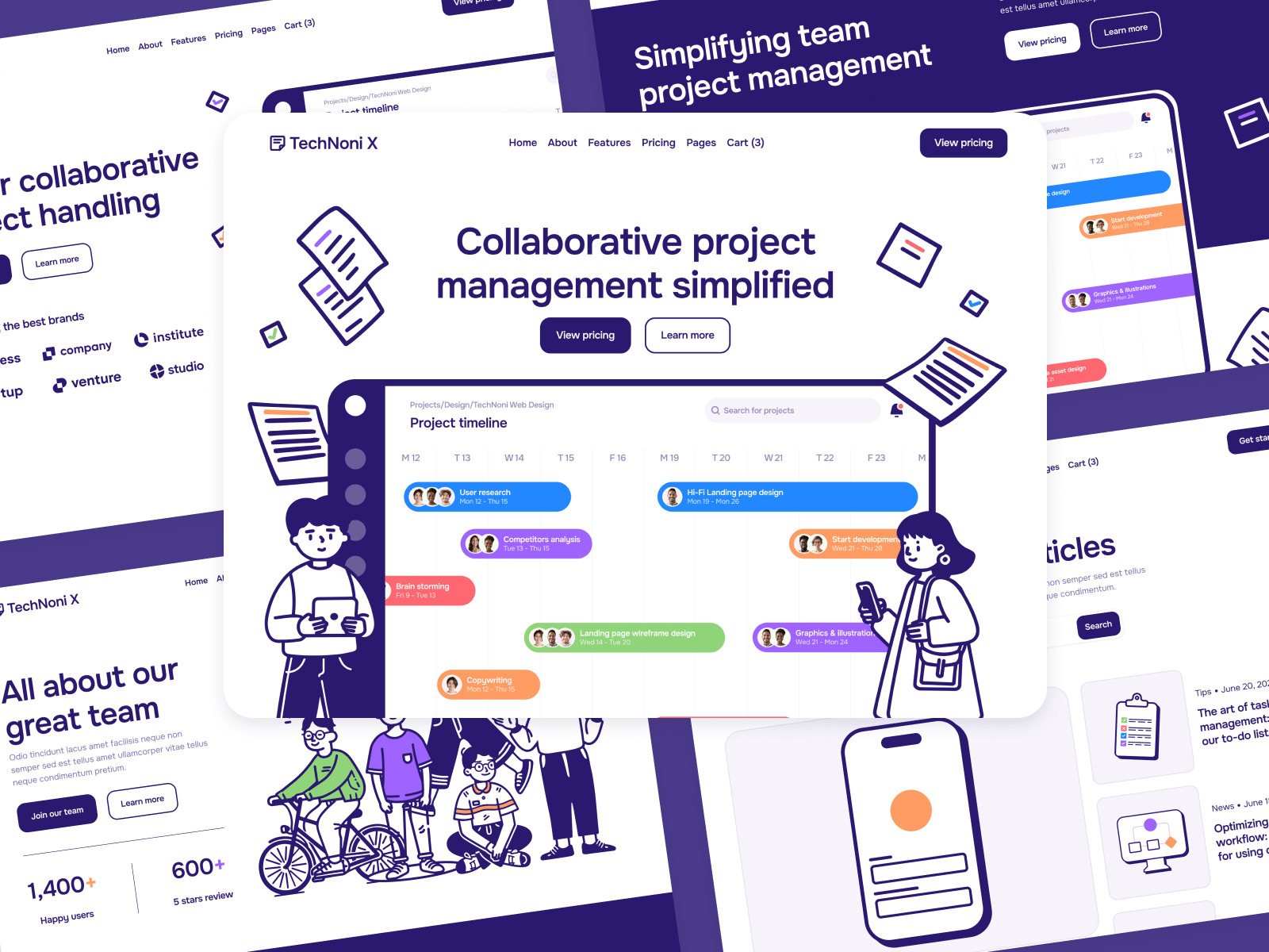 Plantilla de Compañía de Tecnología para Sitio Web en Webflow