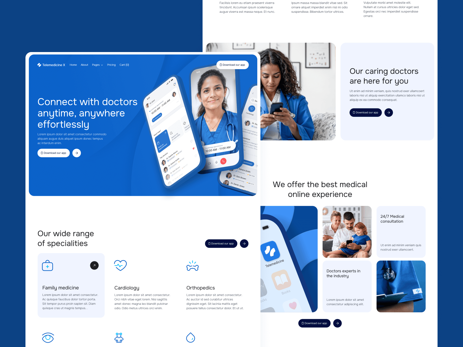 Template de Telemedicina para Webflow