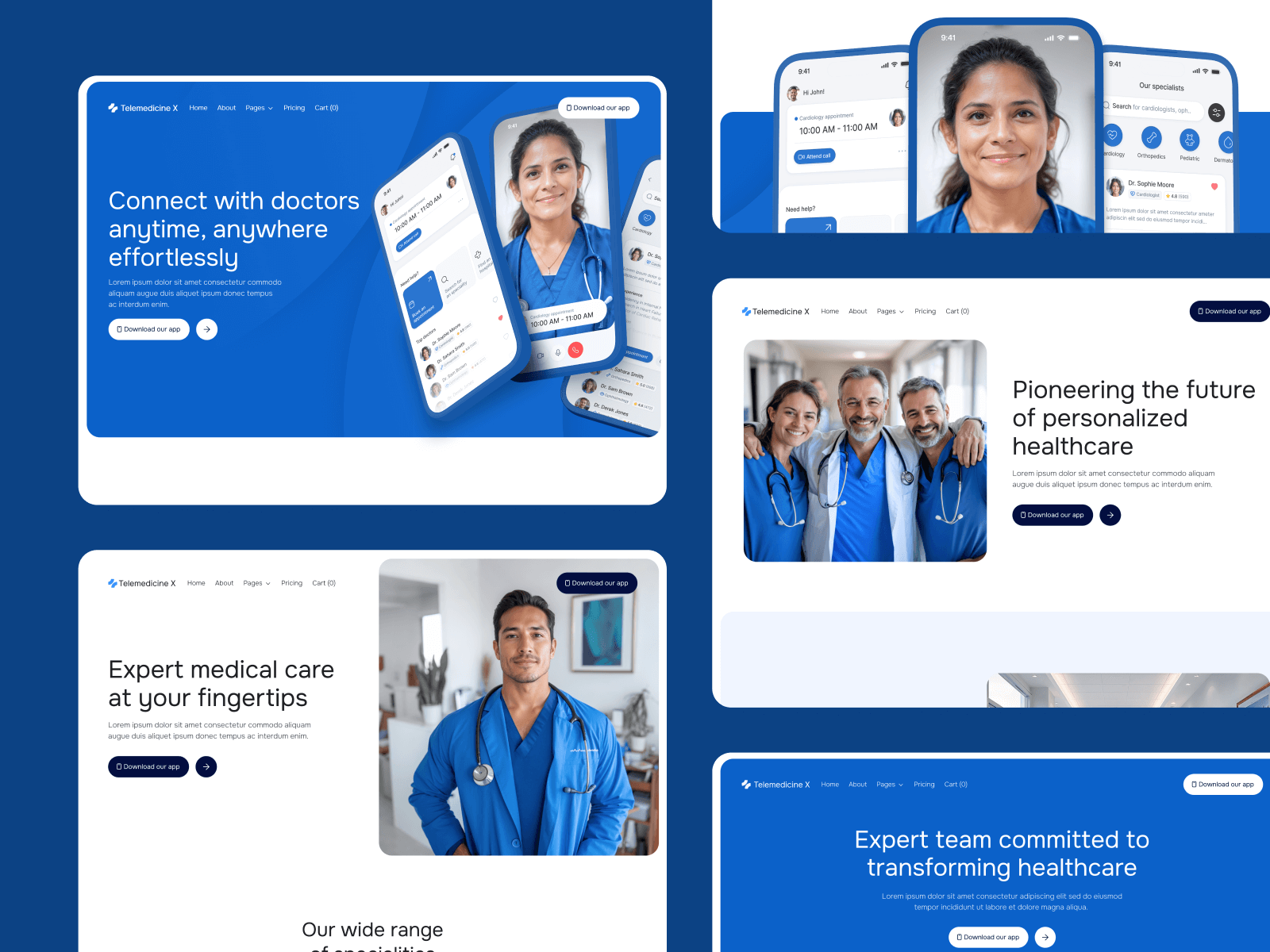 Plantilla para Webflow de Tecnología de la Salud