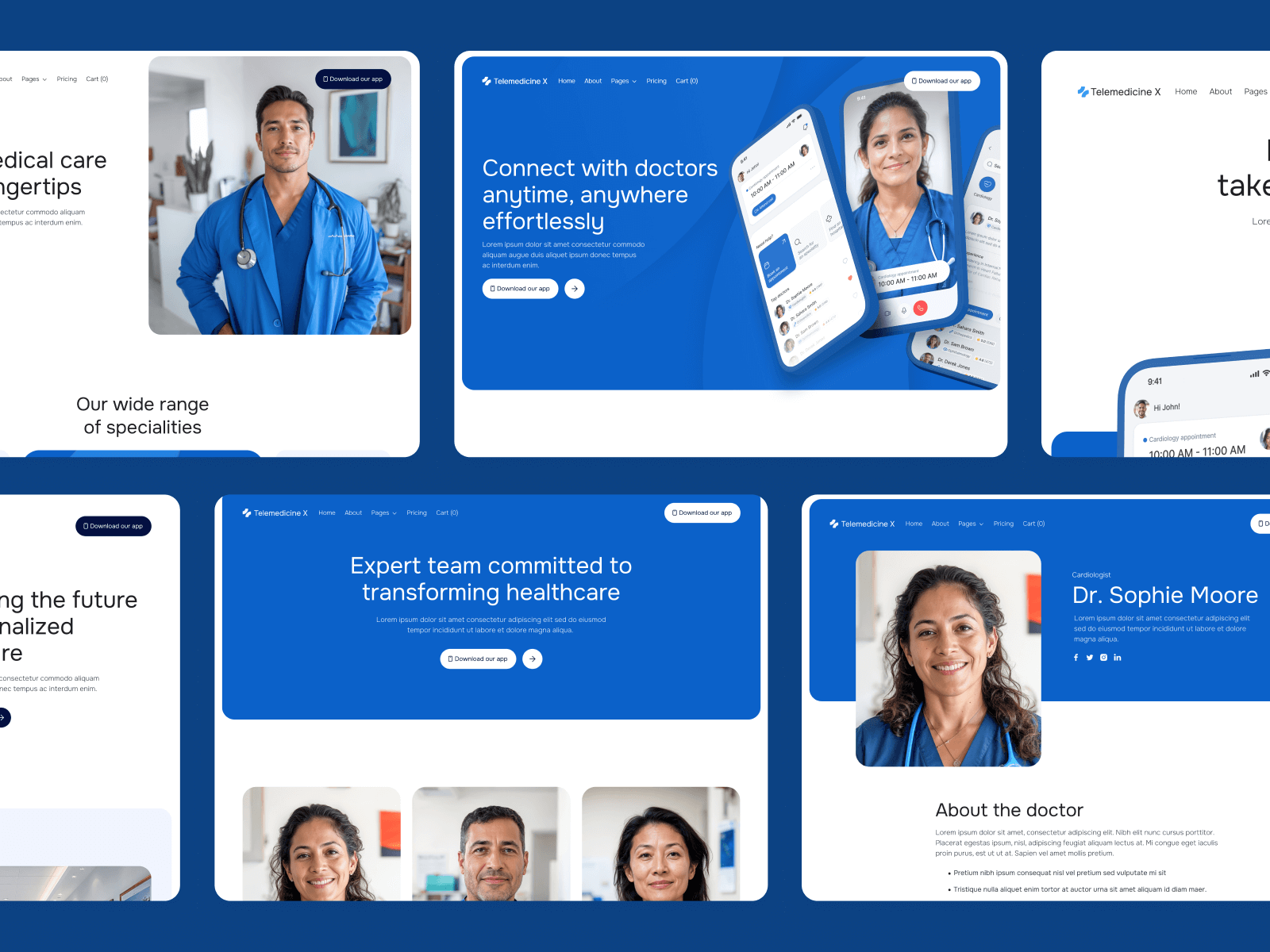 Plantilla de Telemedicina para Sitio Web en Webflow